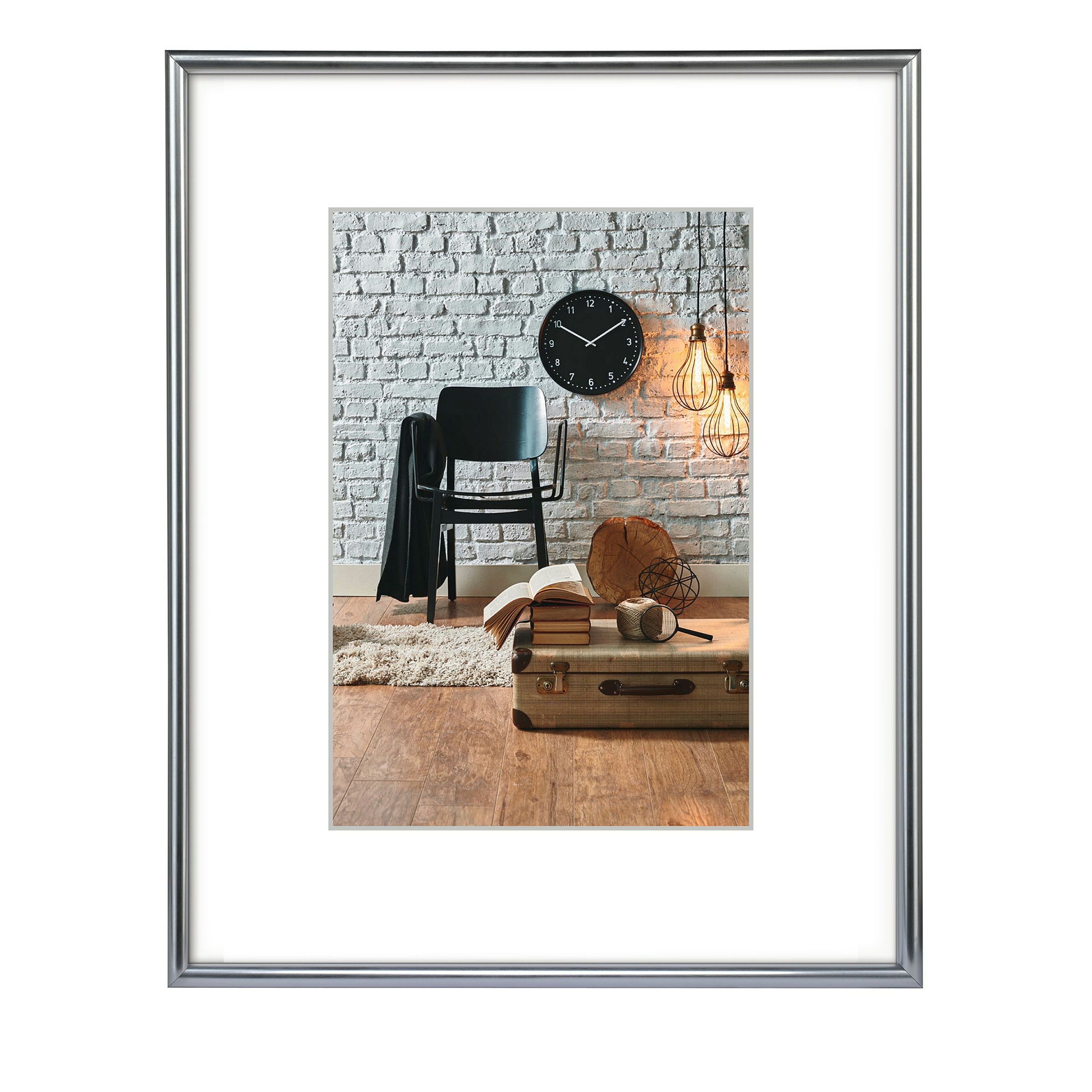 Hama Kunststoffrahmen ''Sevilla Dekor'', Silber Matt, 10 x 15 cm