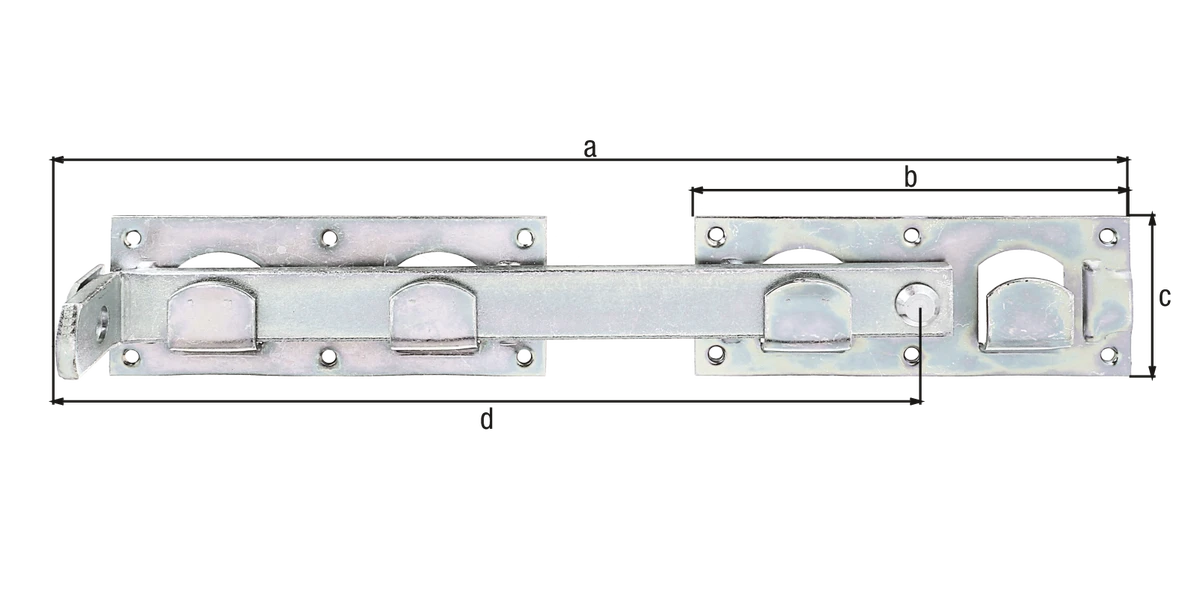 Doppeltorüberwurf mit versenkten Schraublöchern 423x70 verzinkt