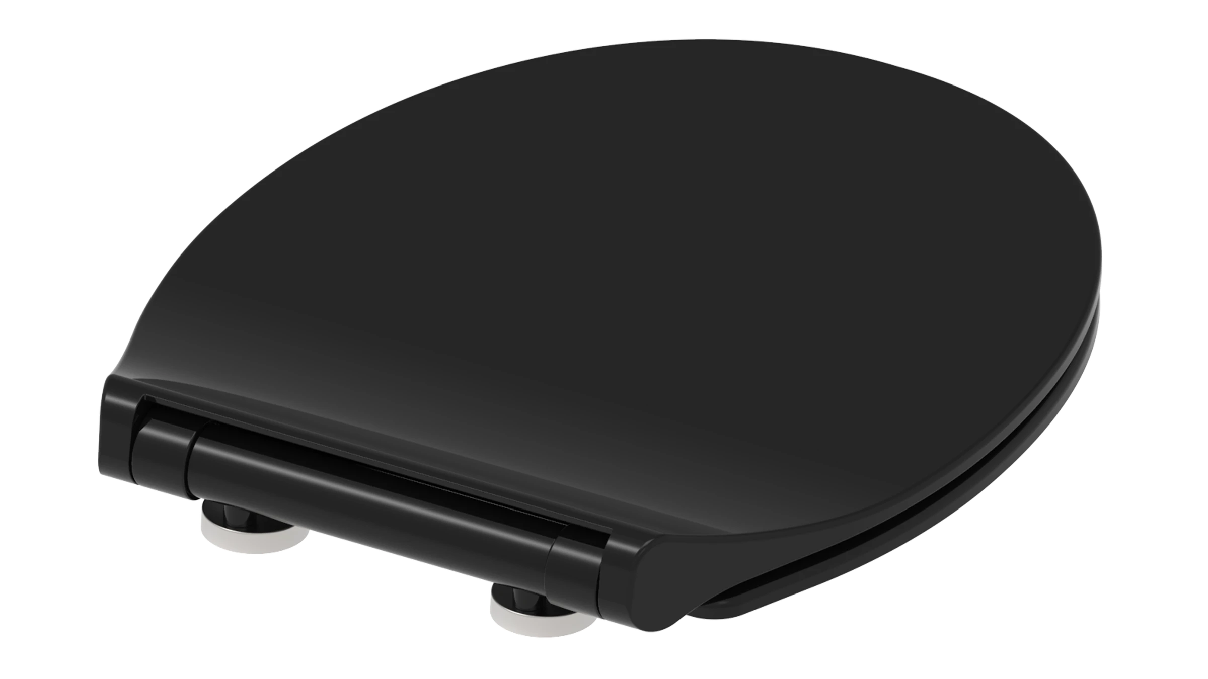 Duroplast WC-Sitz SLIM BLACK, mit Absenkautomatik und Schnellverschluss