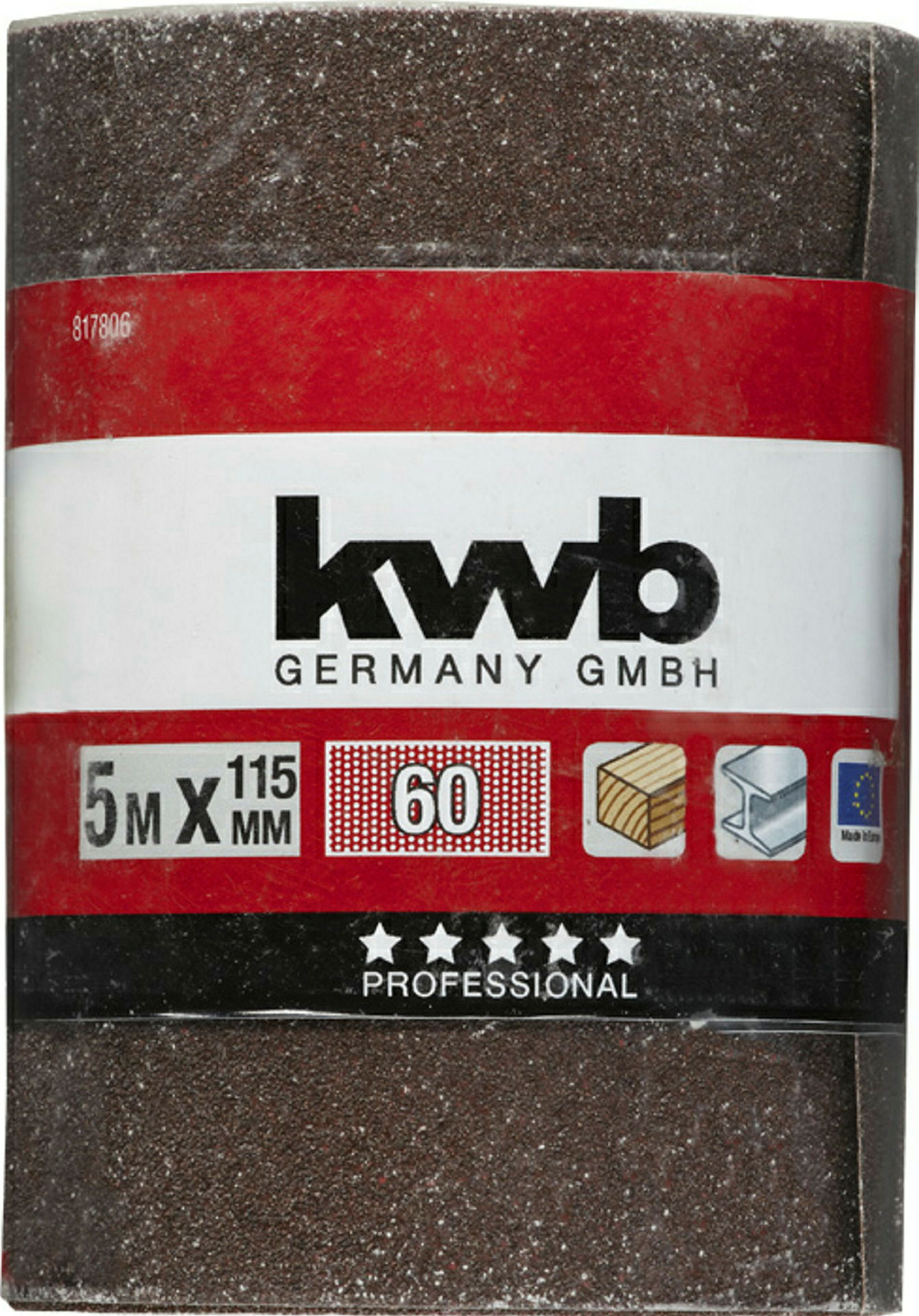Schleifmittel-Rollen, HOLZ & METALL, Korund, 5 m x 115 mm, 60