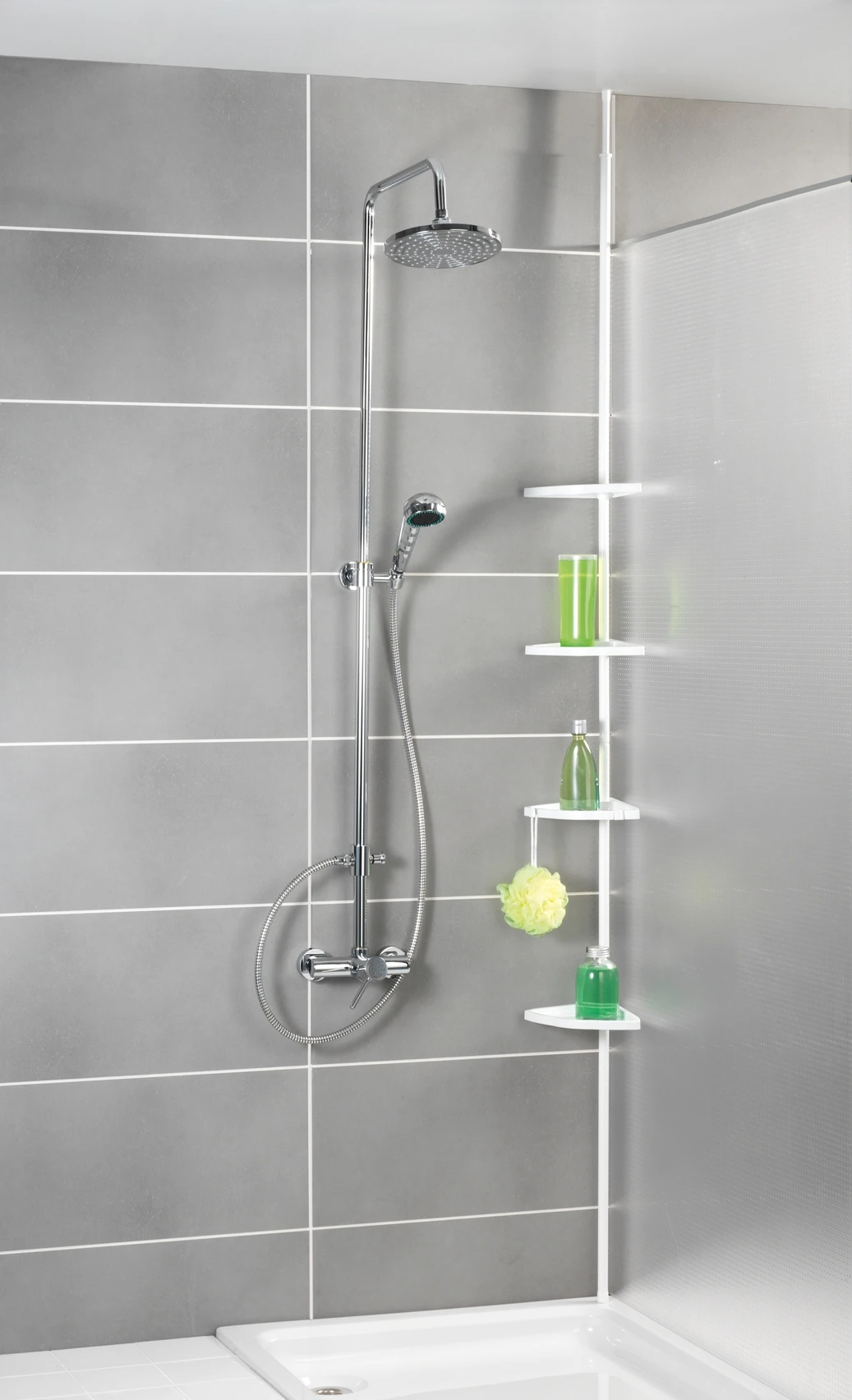 Teleskop Duschecke Easy weiss