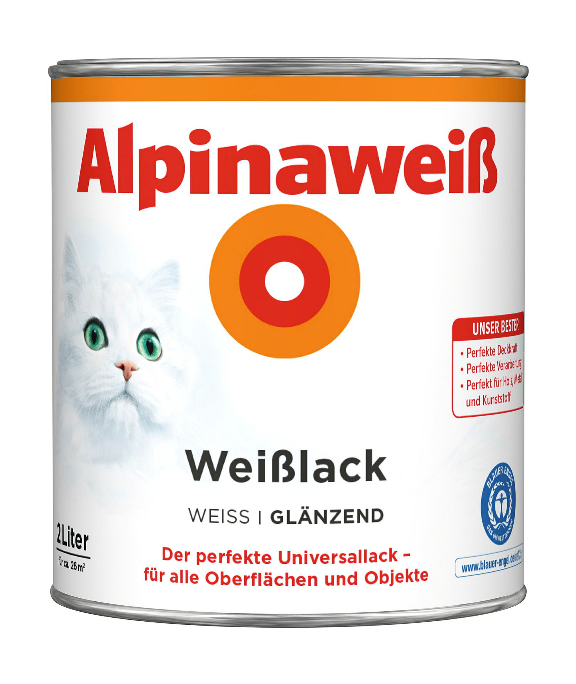 Alpina Weißlack 2 Liter glänzend