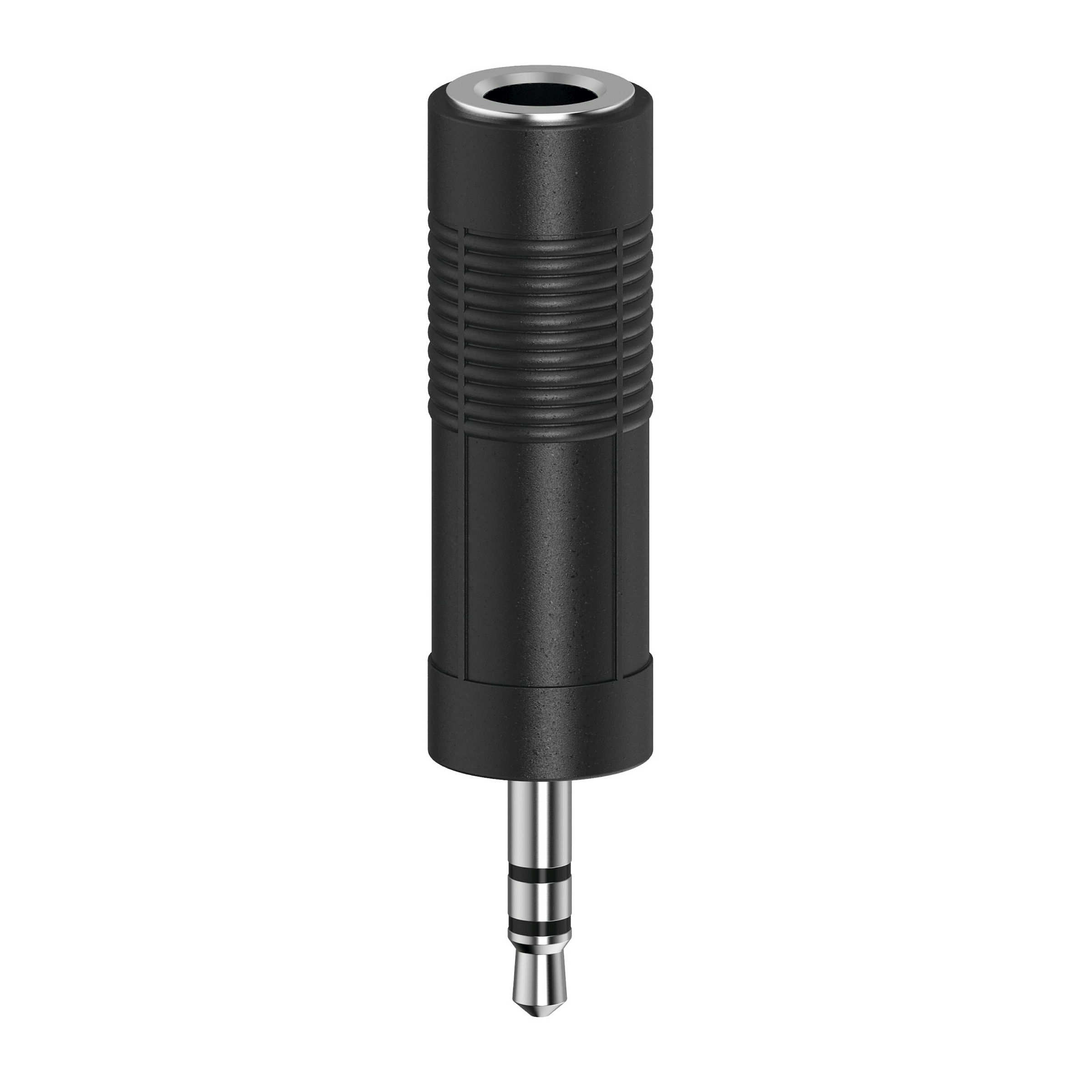 Hama Audio-Adapter, 3,5-mm-Klinken-Stecker - 6,3-mm-Klinken-Kupplung, Stere