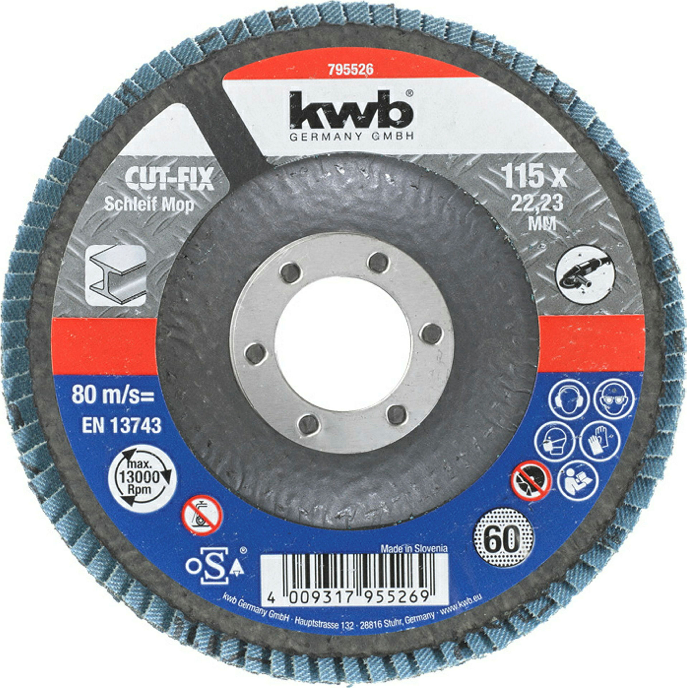 CUT-FIX® Schleifmop, Lamellenschleifteller, Metallbearbeitung, ø 115 mm