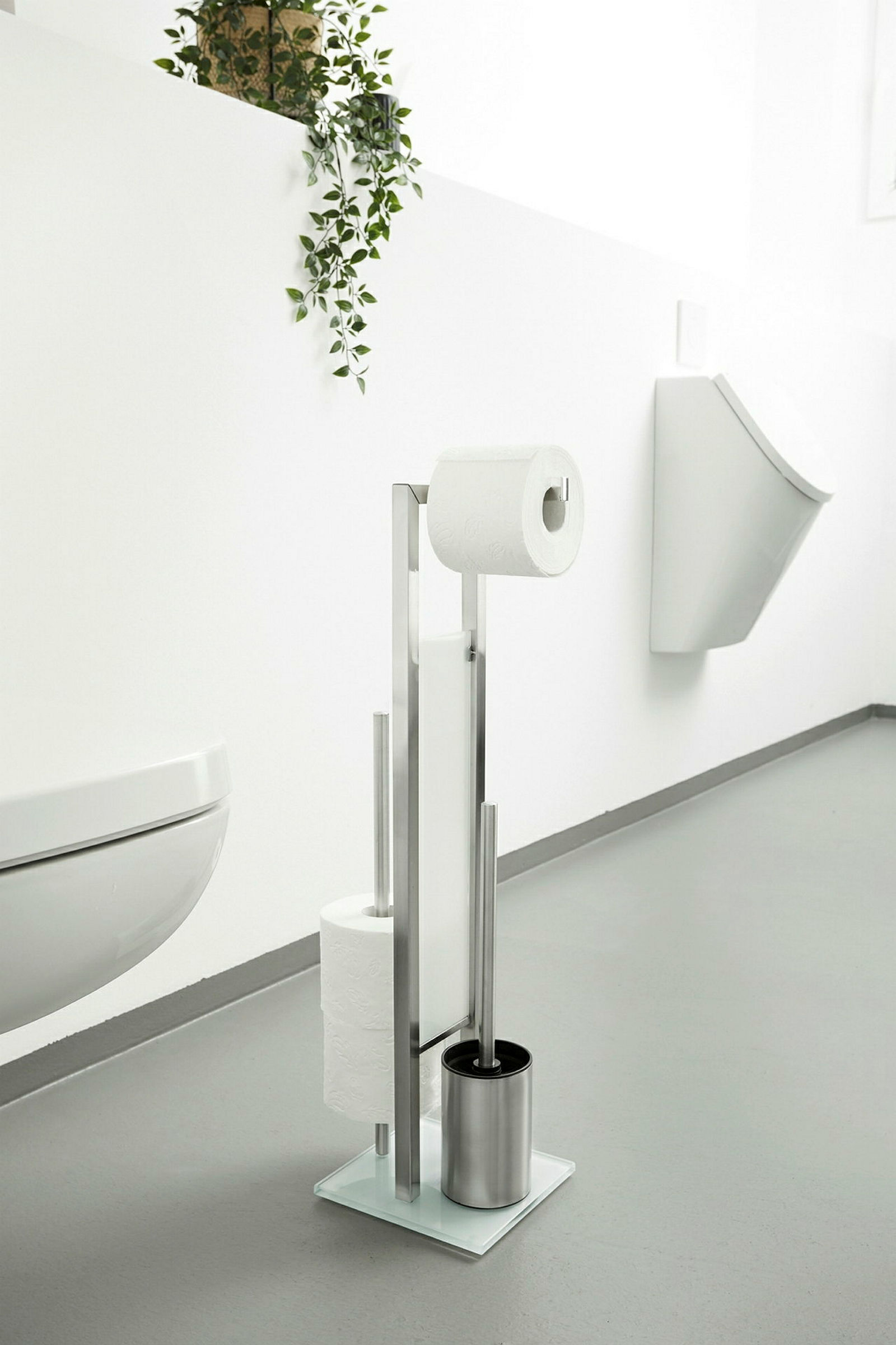 Stand WC-Garnitur Rivalta Edelstahl matt