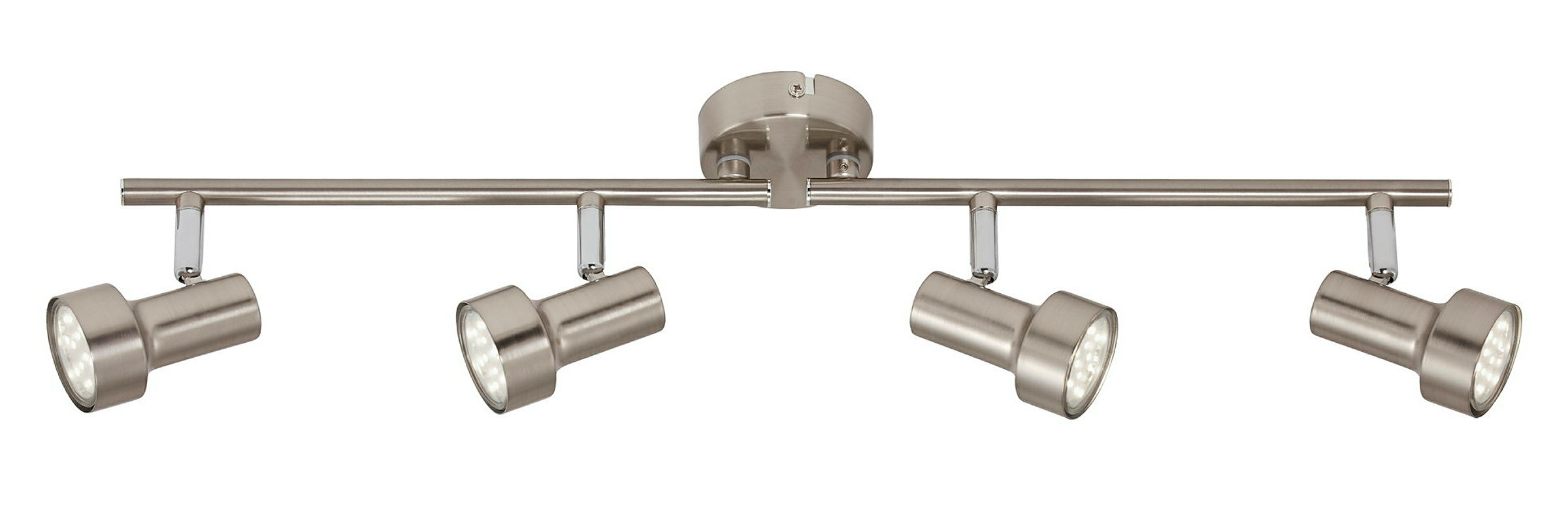 LED Deckenleuchte, matt-nickel, 4xLED/GU10/2,9W