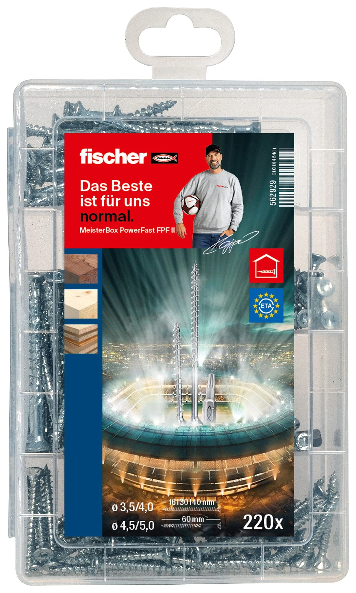 fischer Meisterbox PowerFast II SK TG / VG TX (222 Teile)