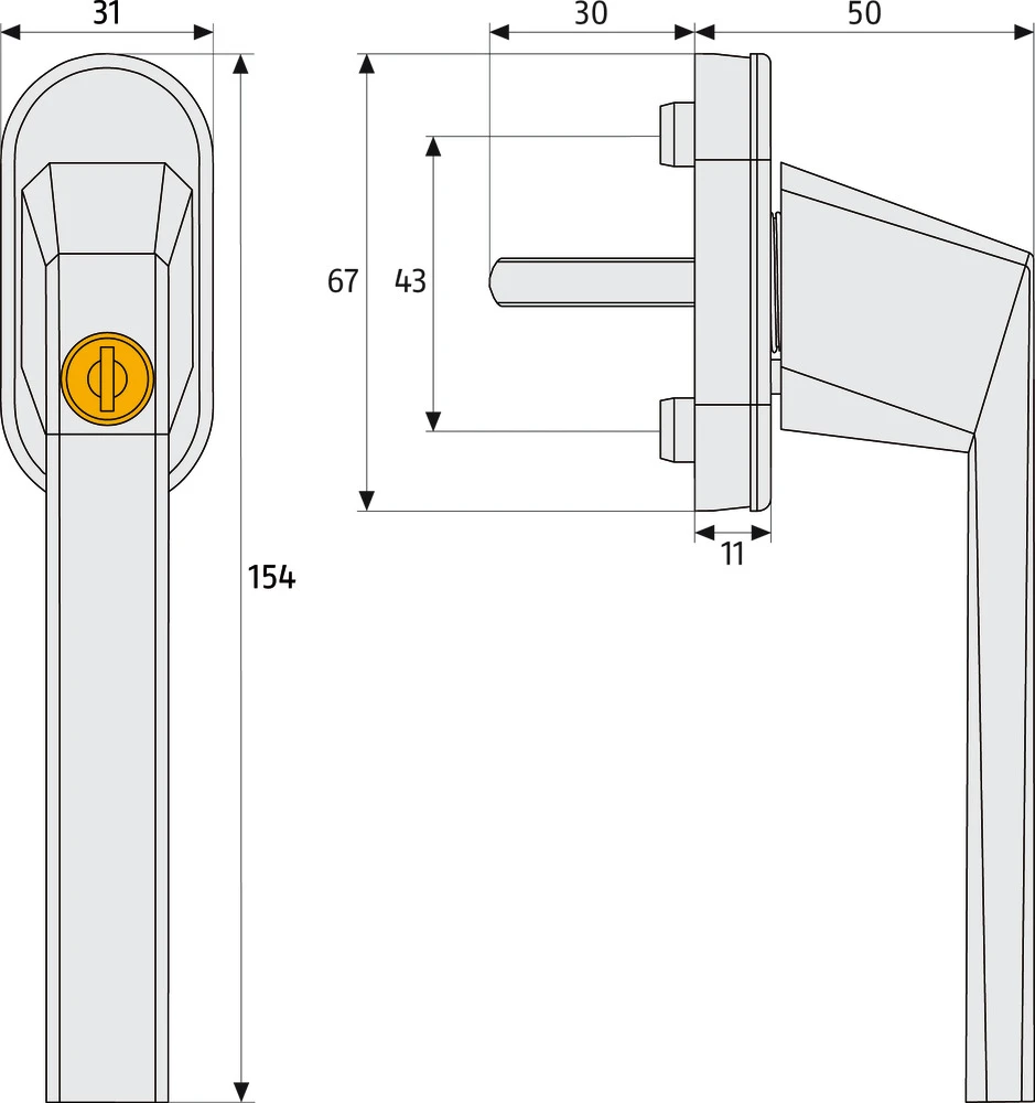 Fenstergriff abschließbar