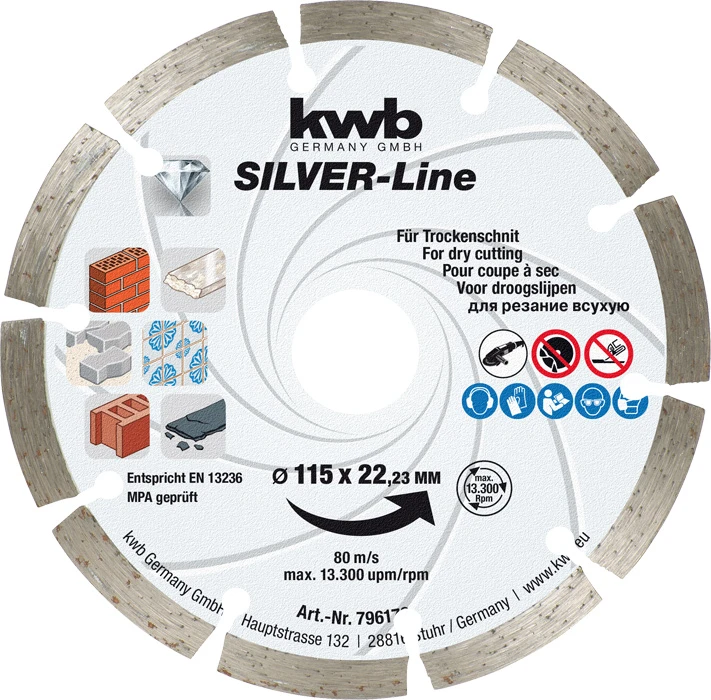 Diamant-Trennscheibe SILVER LINE segm. D115mm
