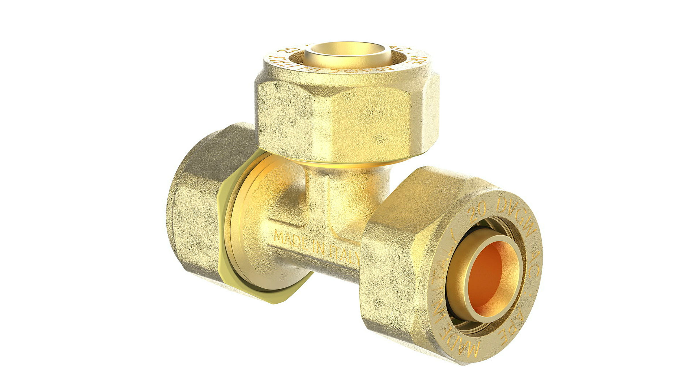 MS T-Stück, blank, 26 mm, Klemmfitting für MSVR