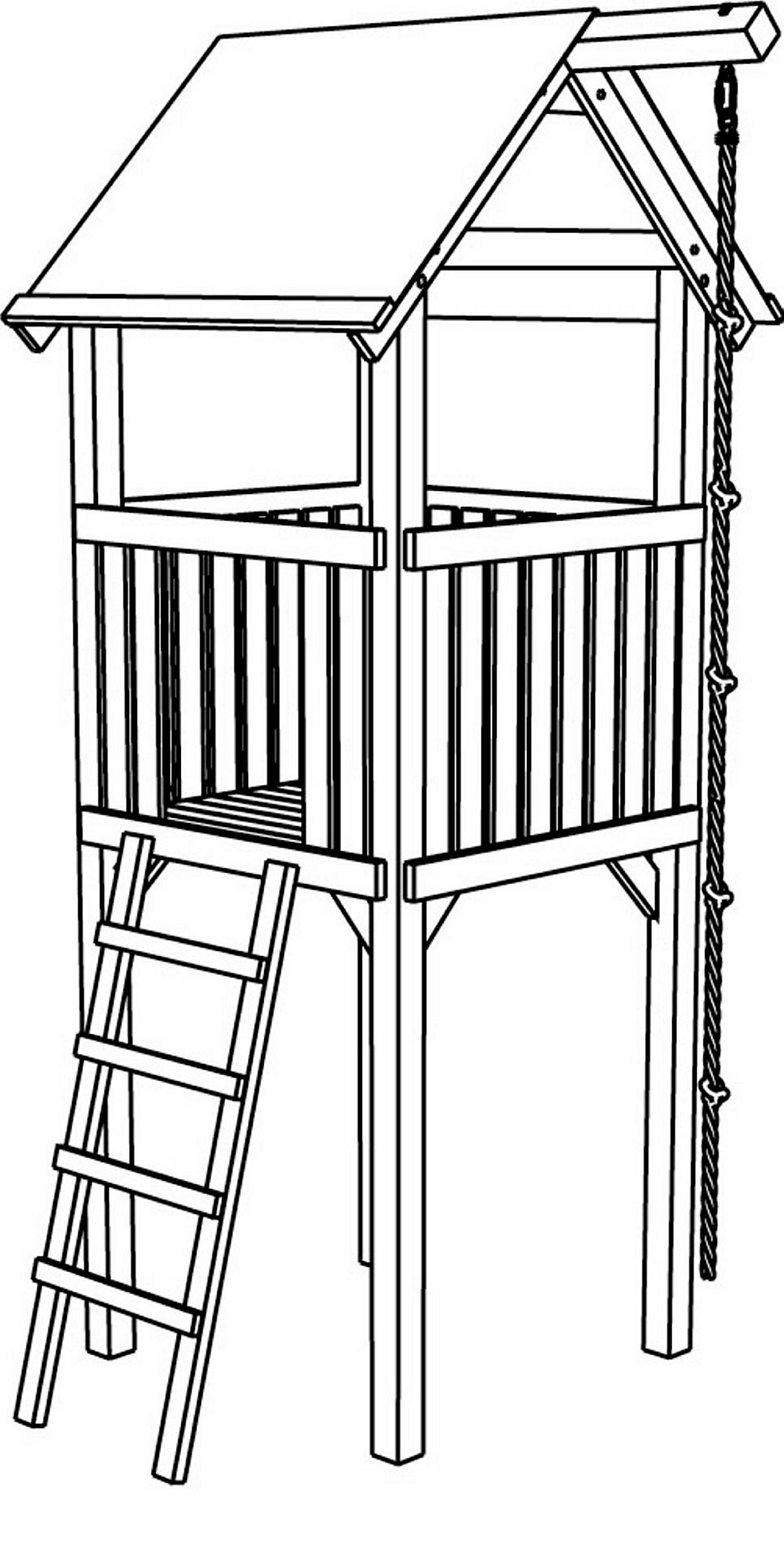 Multi-Play Spielturm 118x118x350cm