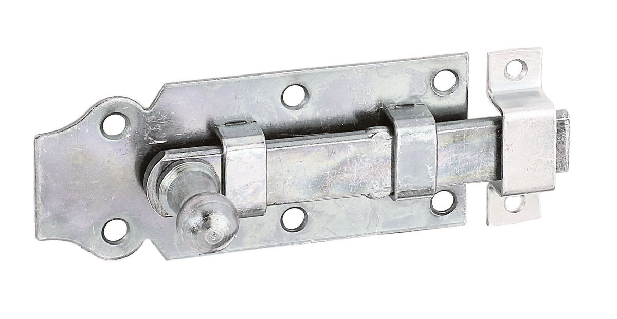 Türriegel, gerade mit Schlaufe 100x44x16 mm, vz-disp.