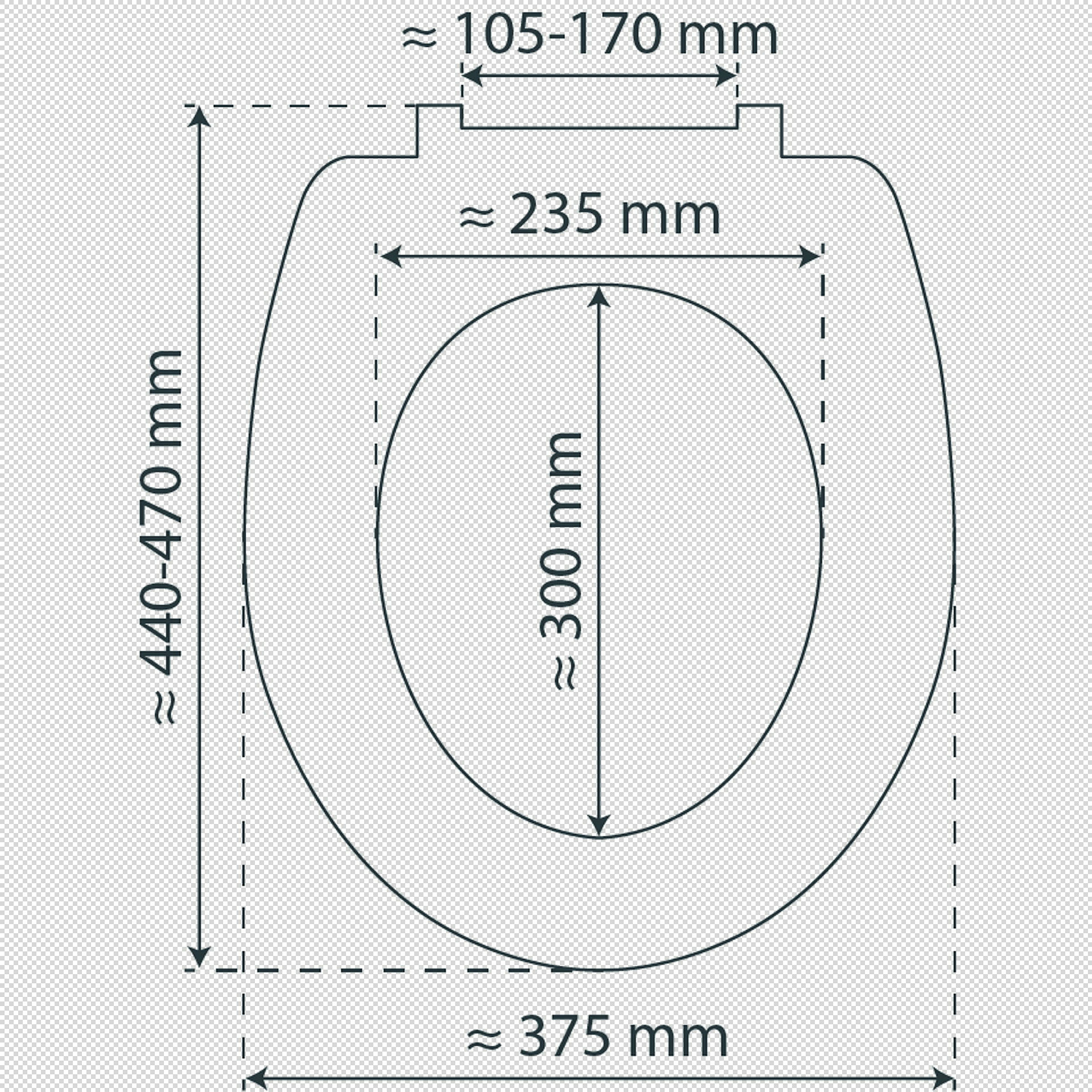 Duroplast WC-Sitz, mit Absenkautomatik