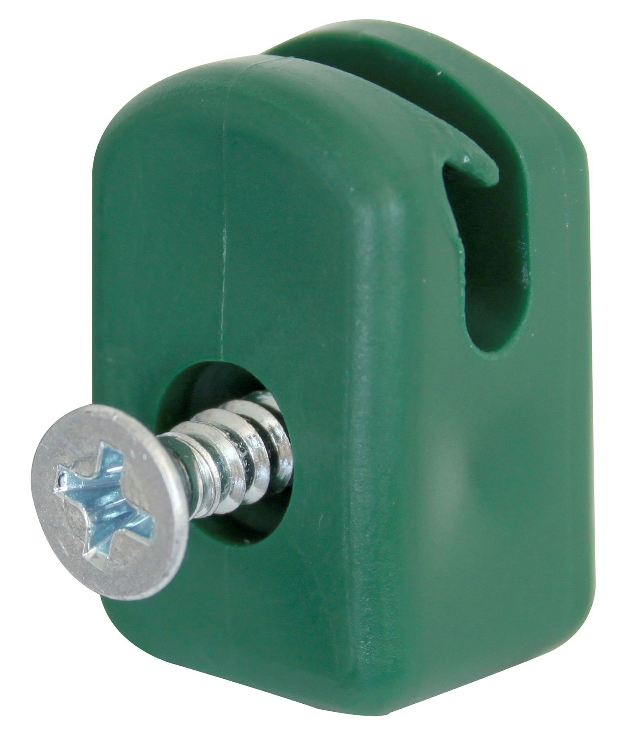 Spanndrahthalter mit Schraube 25x14 10 Stück grün