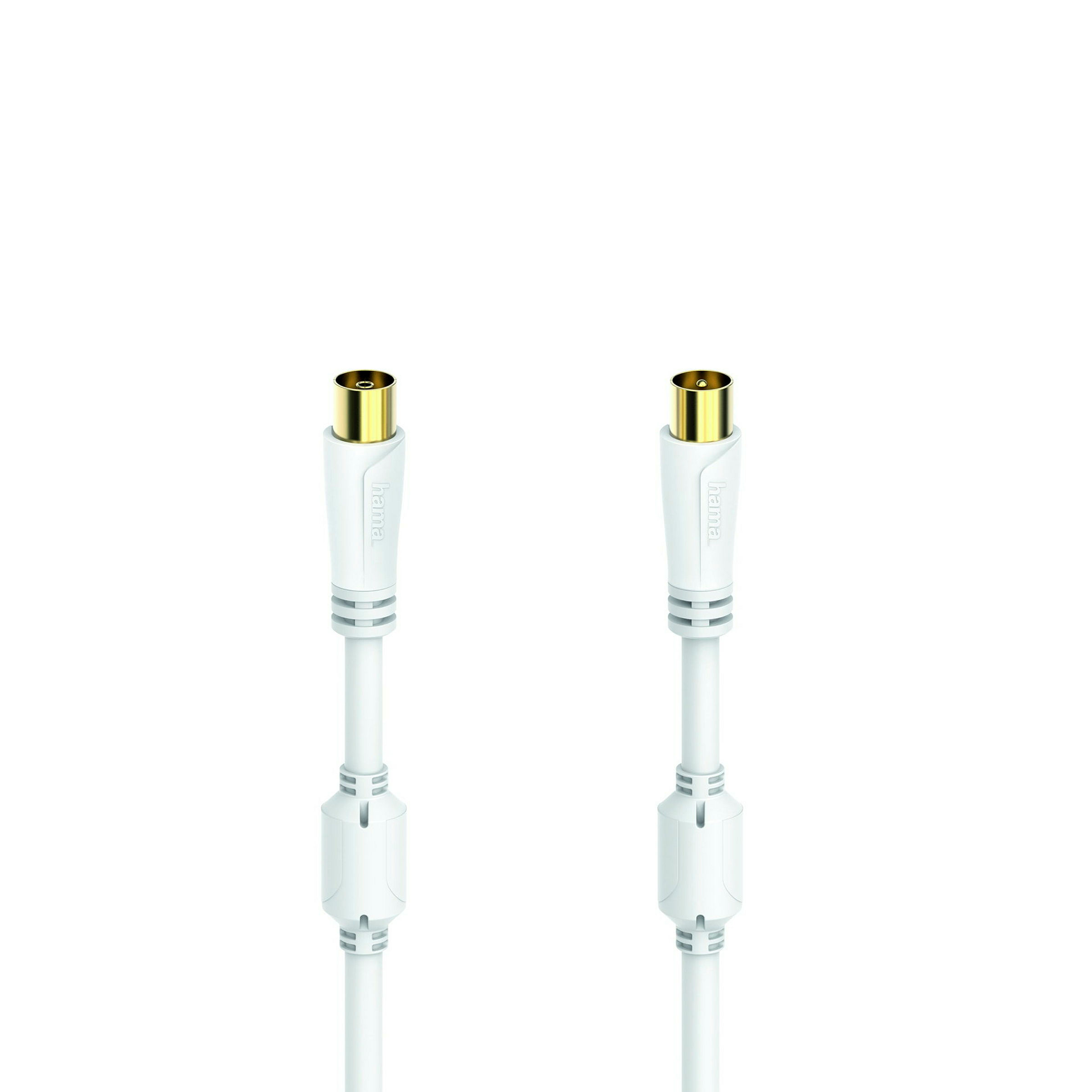 Hama Antennen-Kabel, Koax-Stecker - Koax-Kupplung, vergoldet, 7,5 m, 100 dB