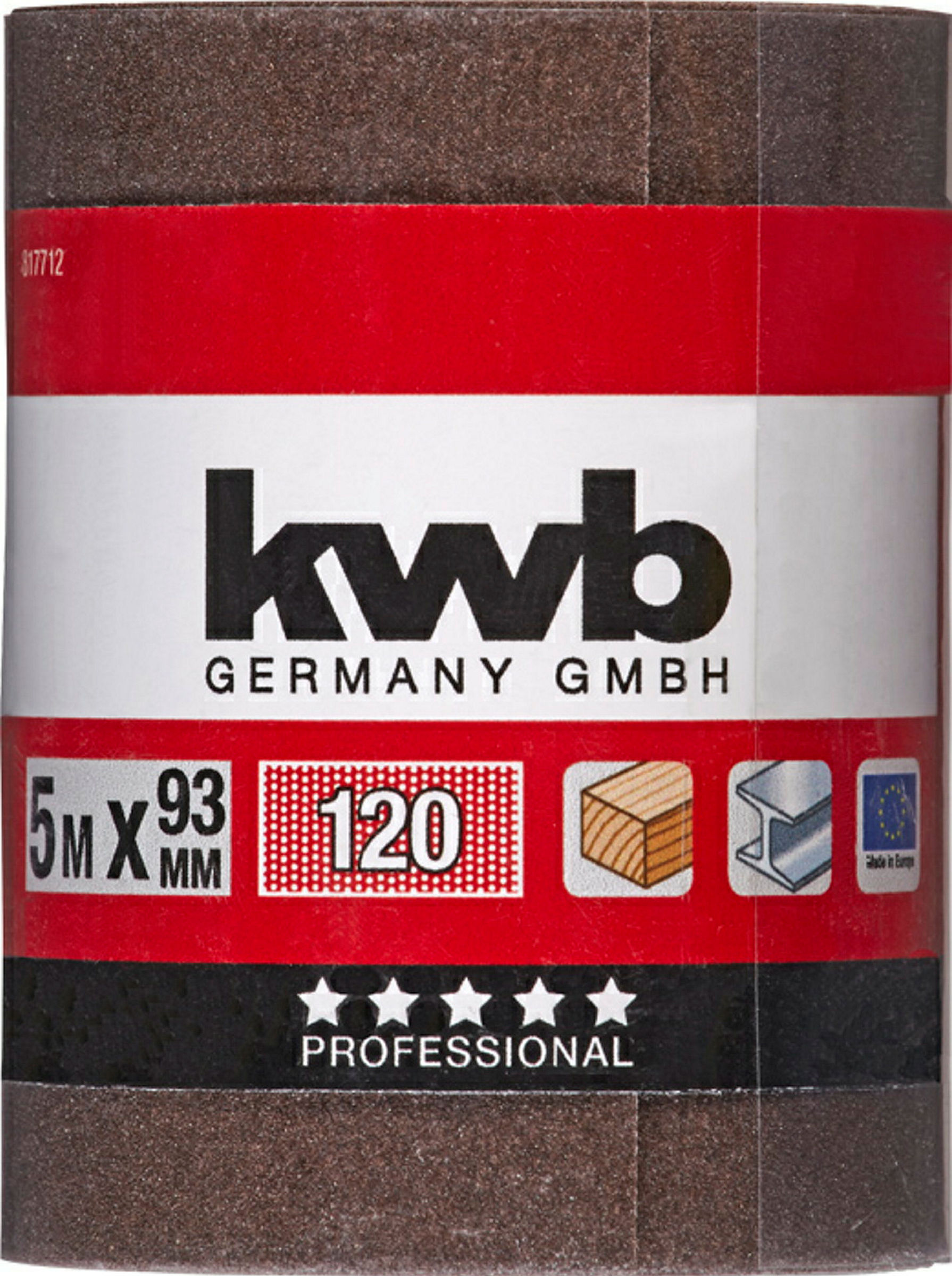 Schleifmittel-Rollen, HOLZ & METALL, Korund, 5 m x 93 mm, 120