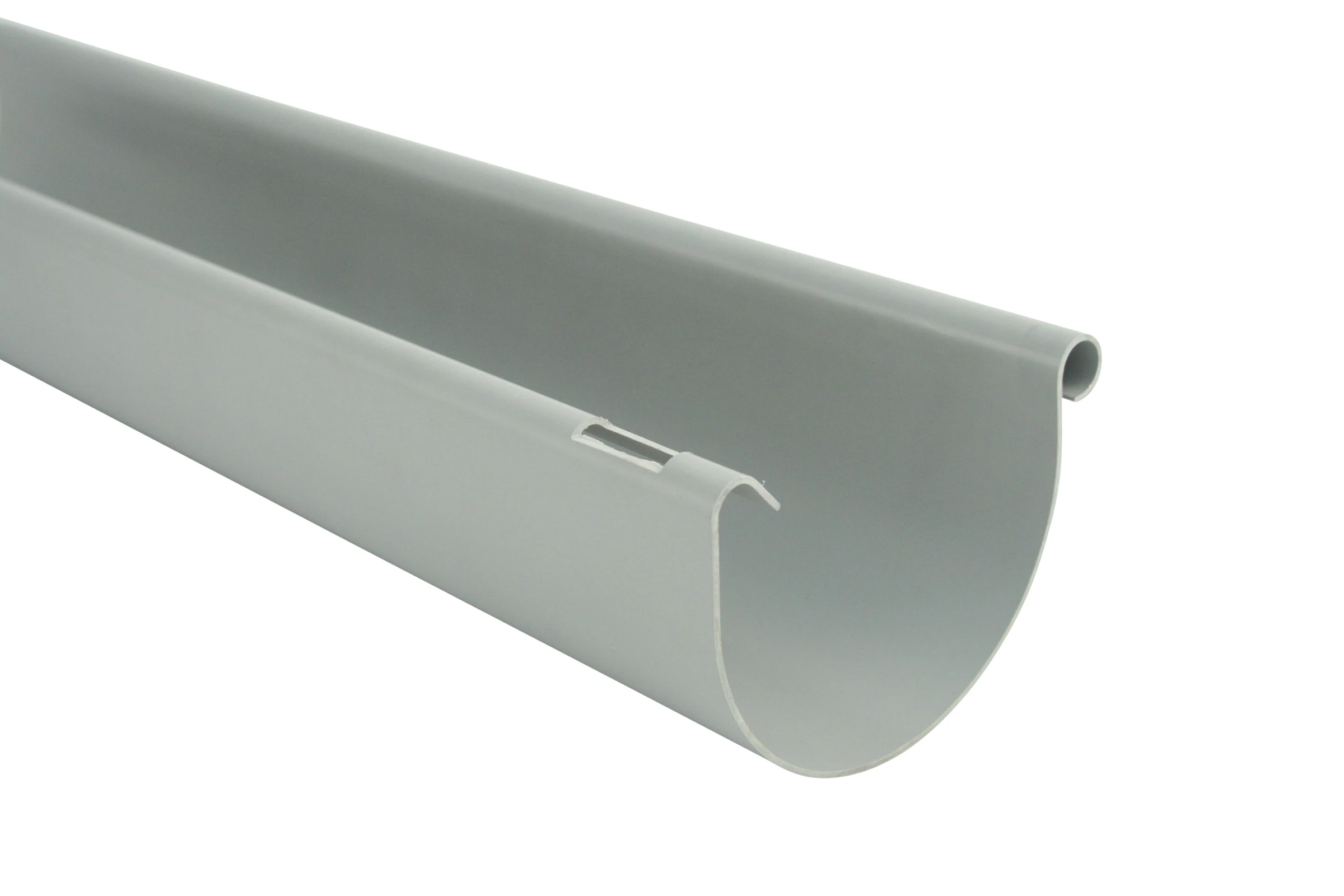 Dachrinne halbrund, grau RG 100, 1 m lang