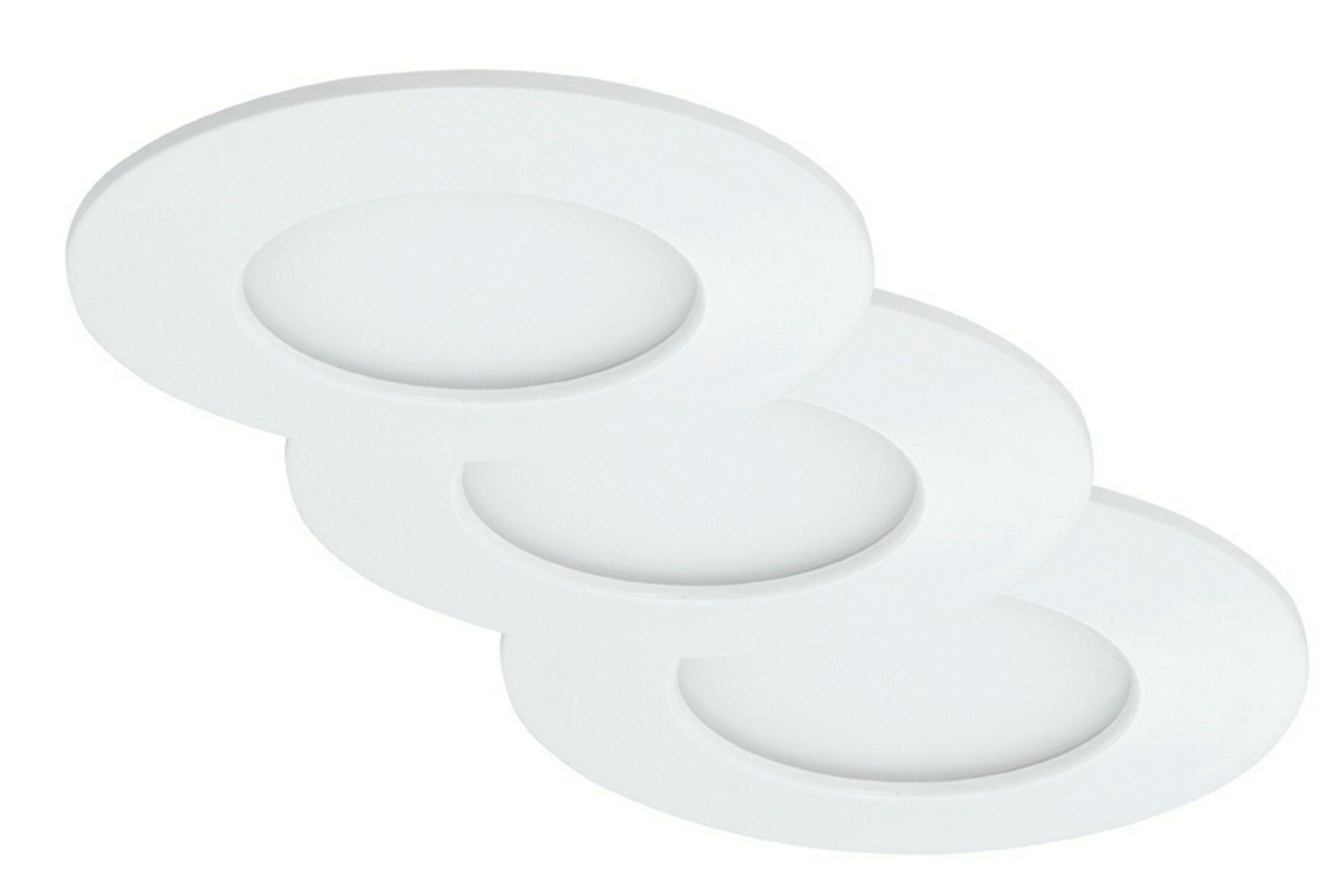 LED Einbauleuchten 3er-Set, weiß, 3xLED/4,9W