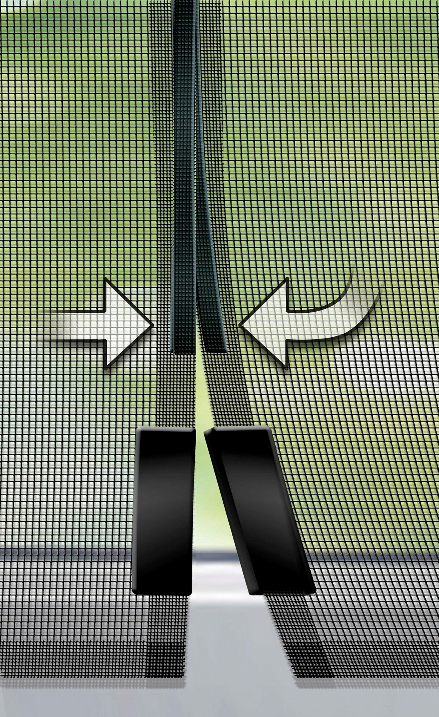 Schellenberg Fliegengitter-Magnetvorhang, 90 x 210 cm, anthrazit