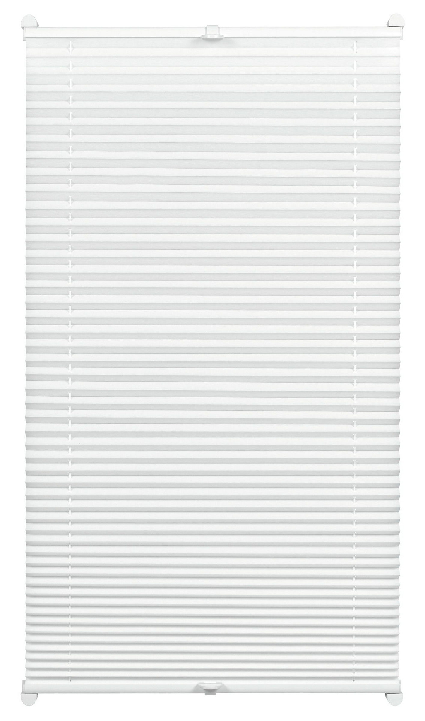 EASYFIX Plissee mit 2 Bedienschienen, ohne Bohren, weiß, 60x130 cm