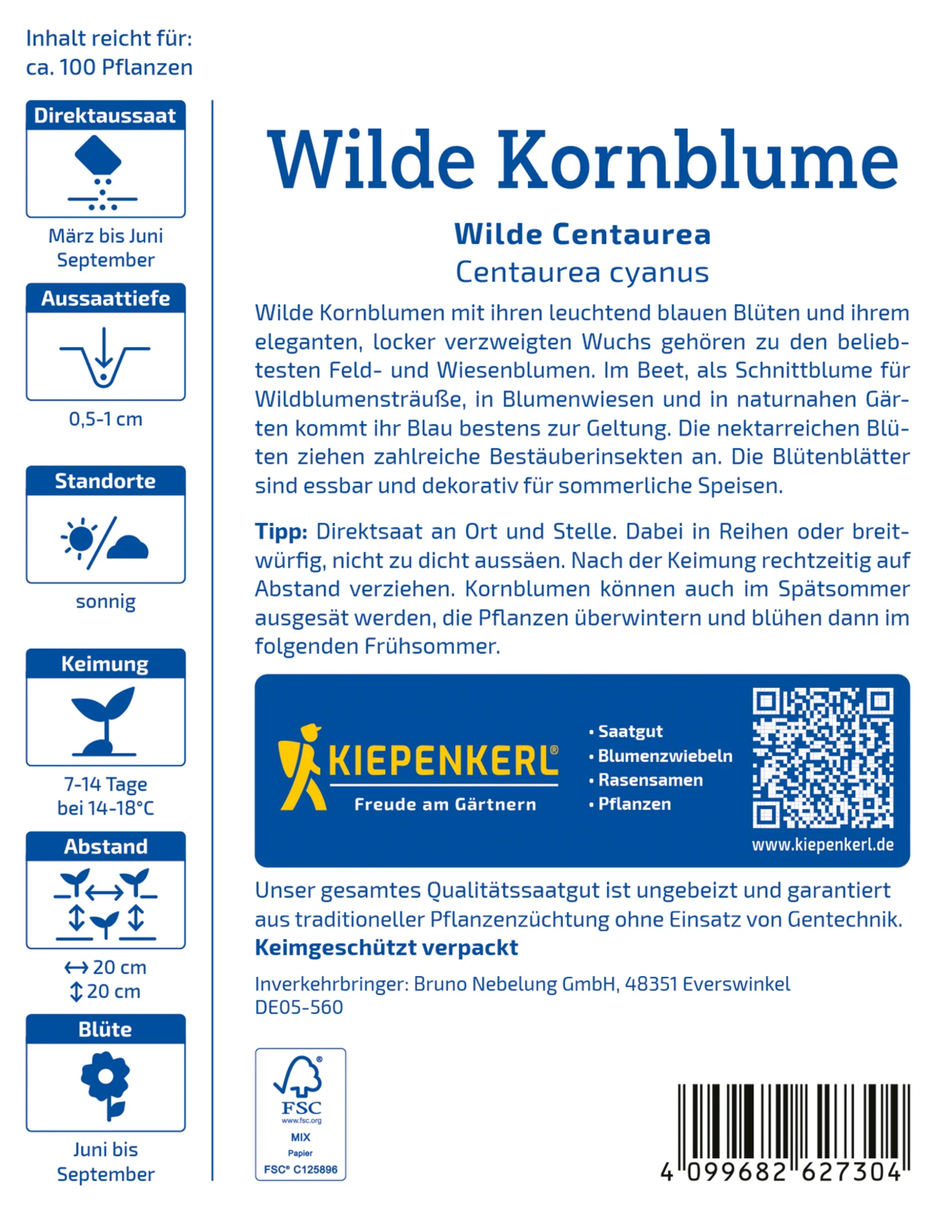 Kiepenkerl Wilde Kornblume