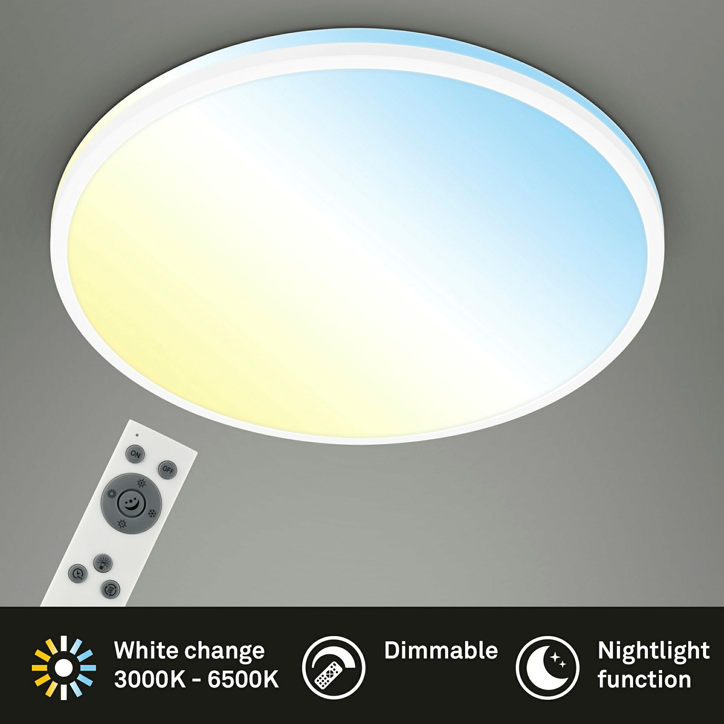 LANA CCT-LED Deckenleuchte, Weiß, LED/40W