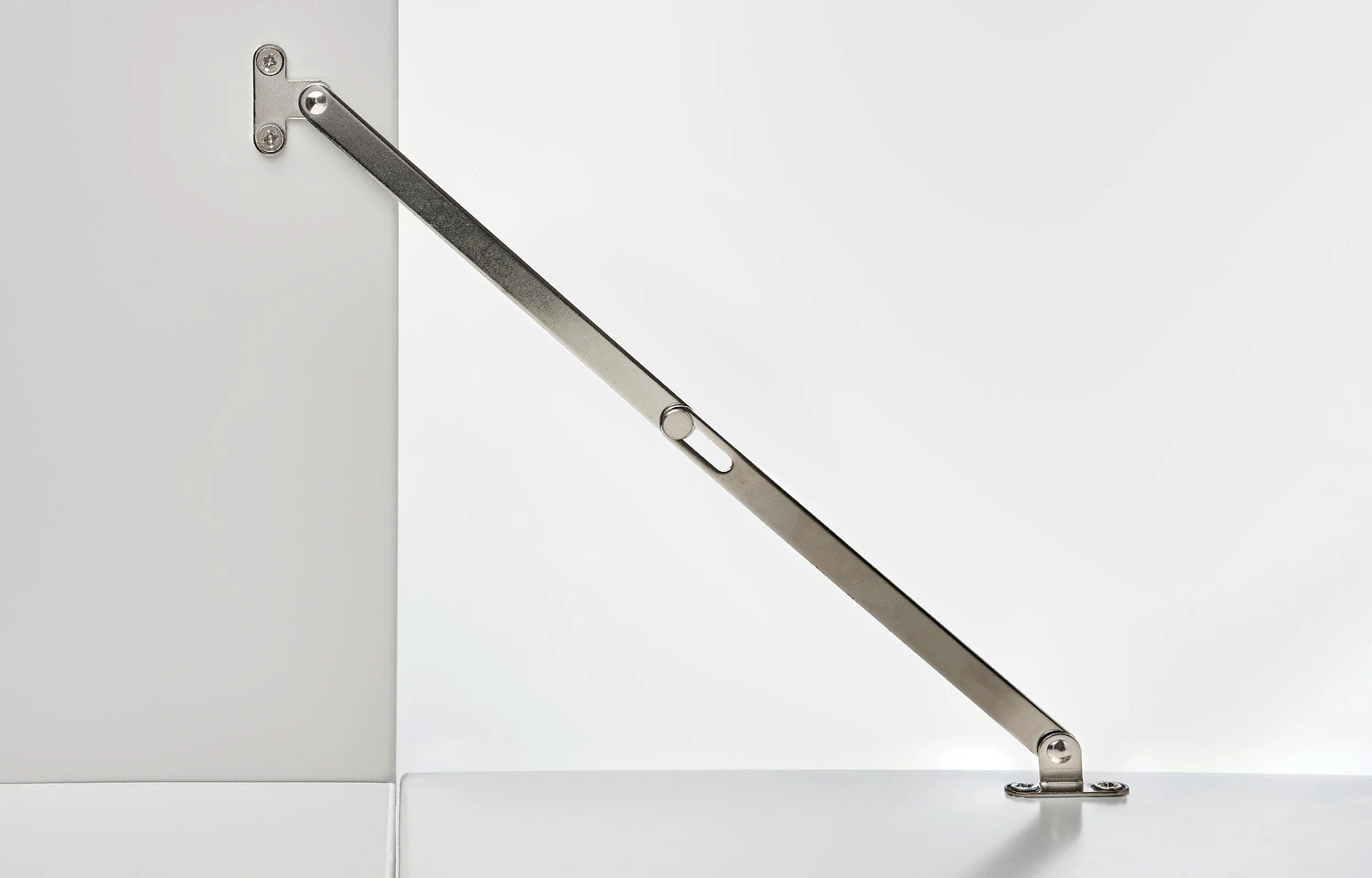 Klappenhalter 250mm Stahl vernickelt, 2 Stück