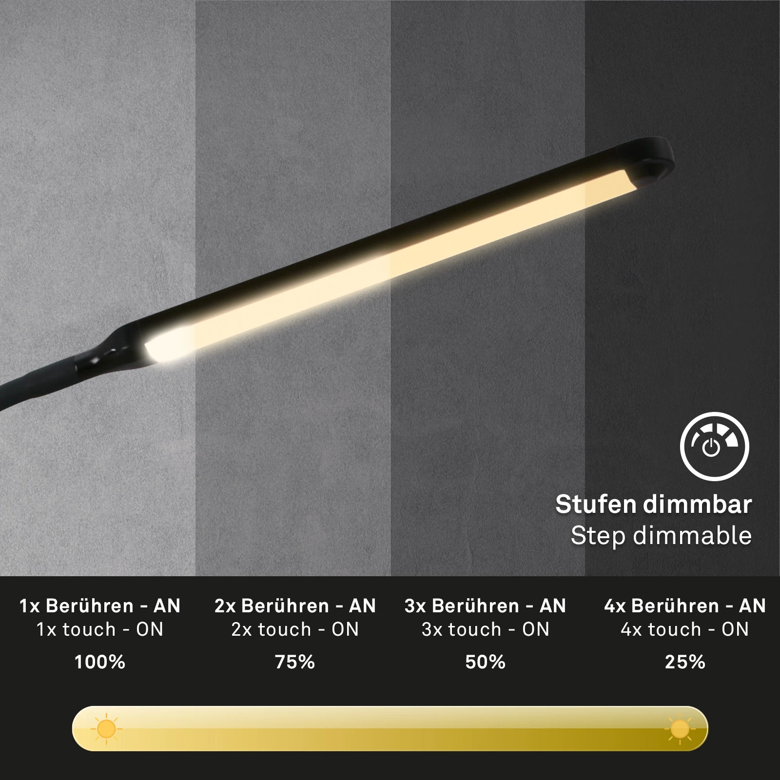 LED Stehleuchte, schwarz, 1xLED-Platine/6,5W