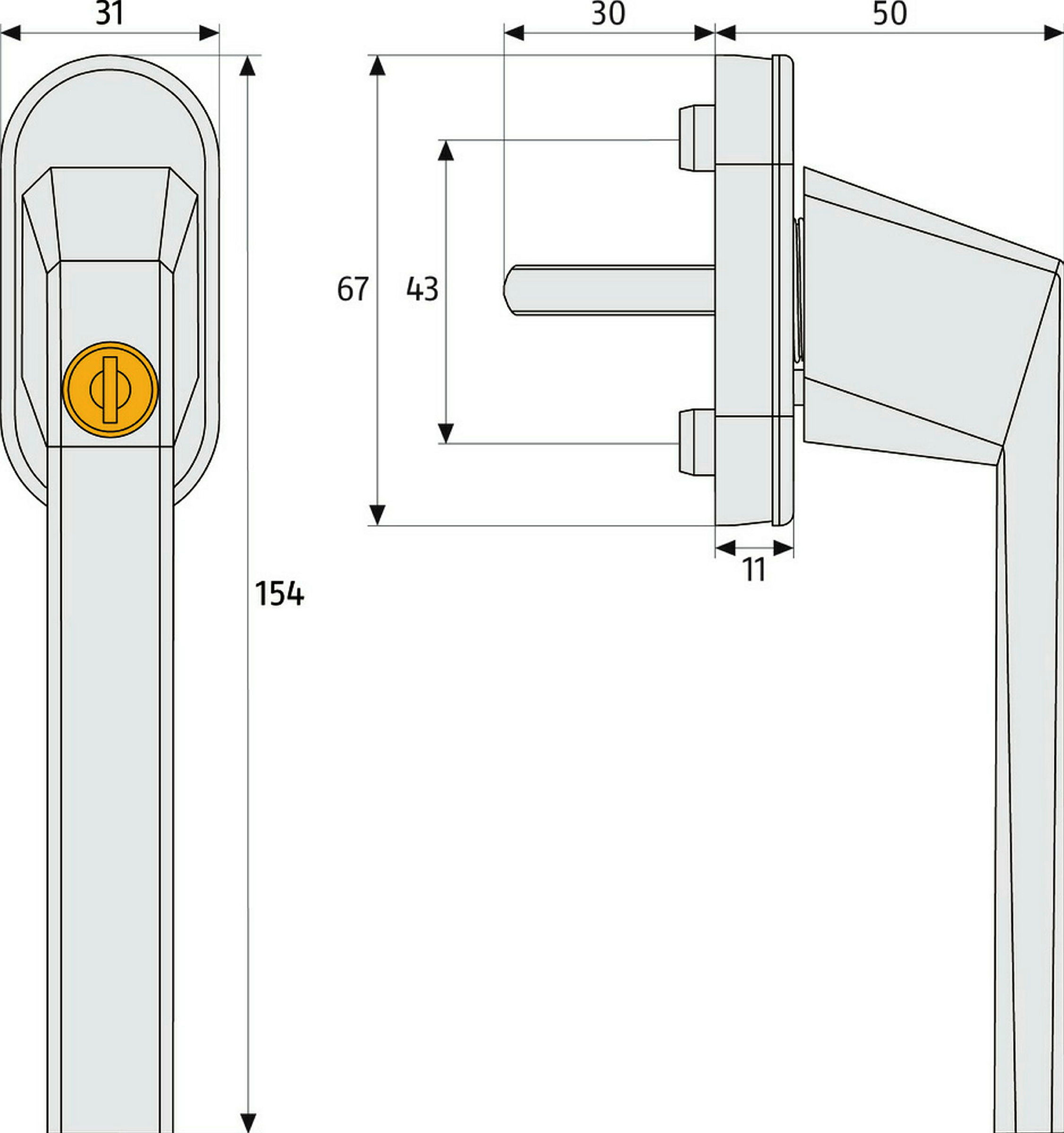 Fenstergriff abschließbar