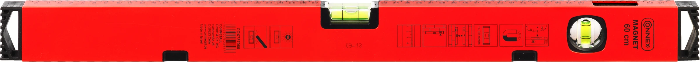 Wasserwaage 60cm Alu m. 2 Magneten