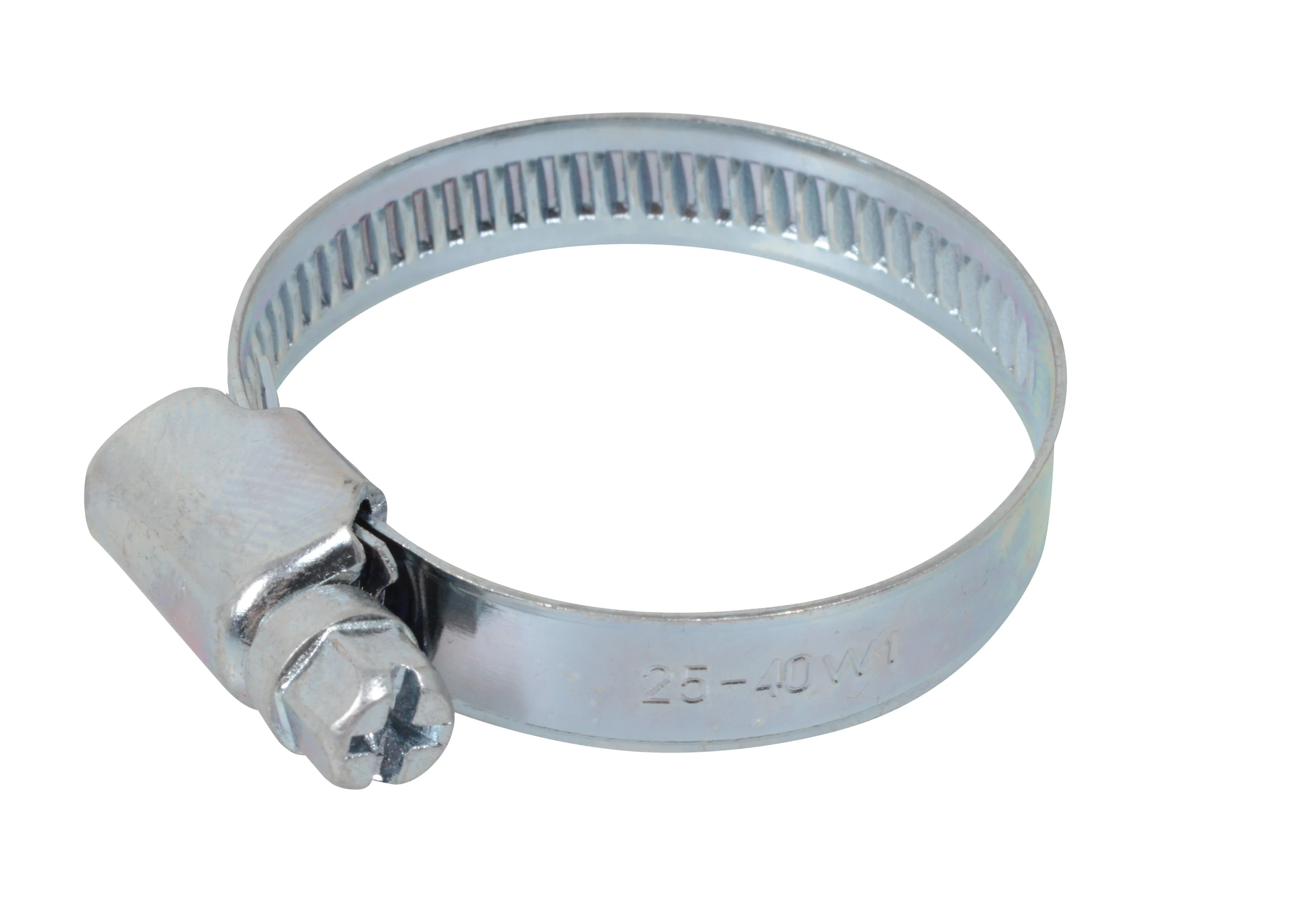 Schlauchklemme 9 mm, verzinkt, Bandbreite 25 - 40 mm, für 1