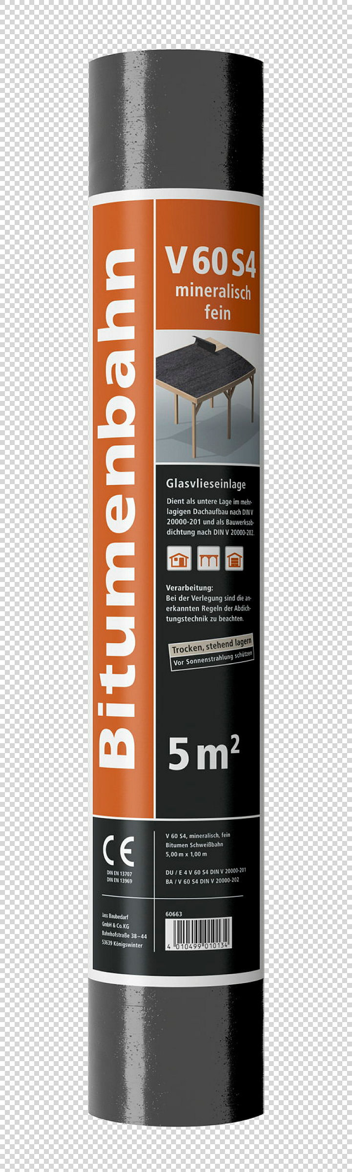 Bitumenbahn V60 S4 min. fein, 1 x 5 m