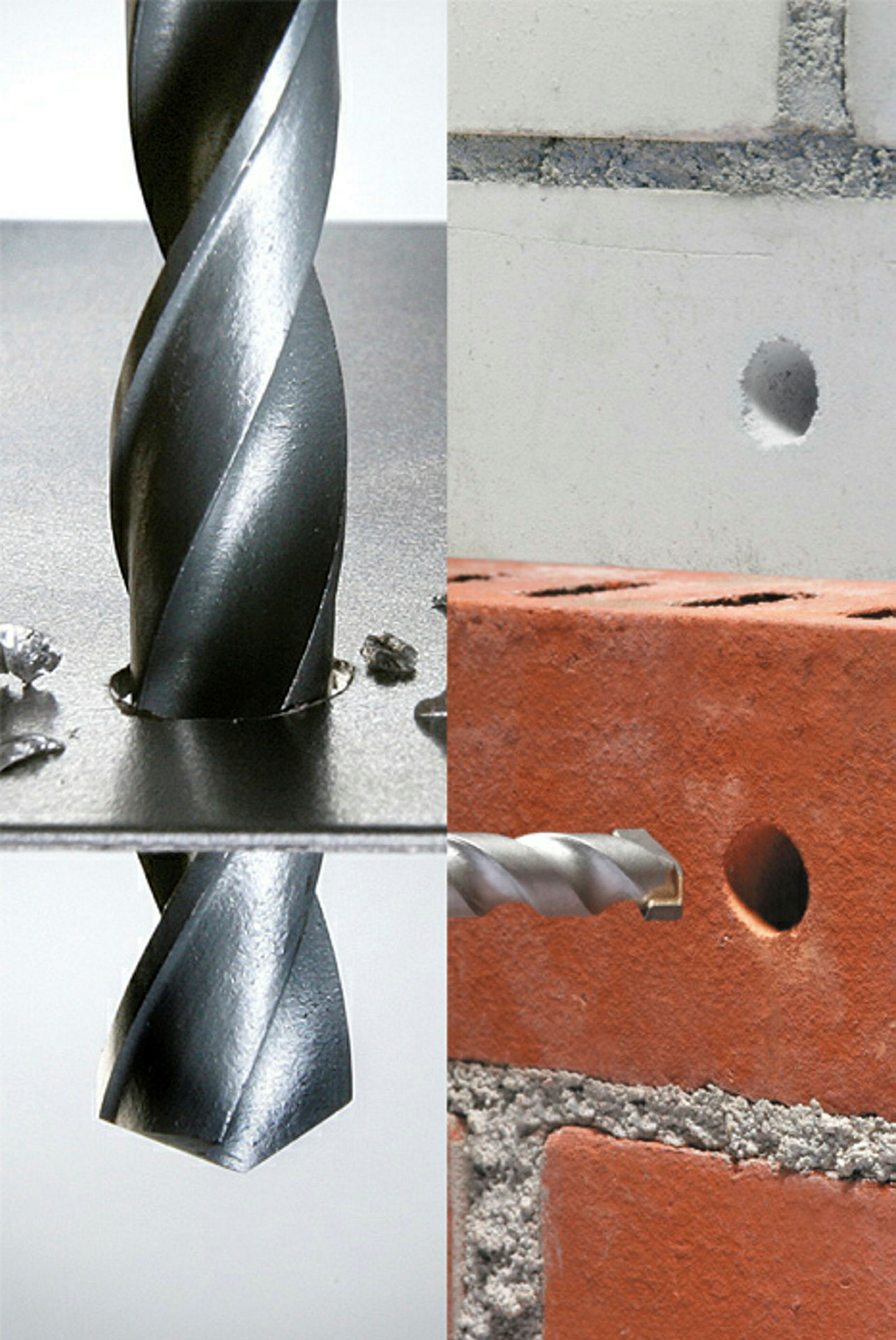 Kombi-Bohrersatz, 9-tlg., Metall- und Steinbohrer