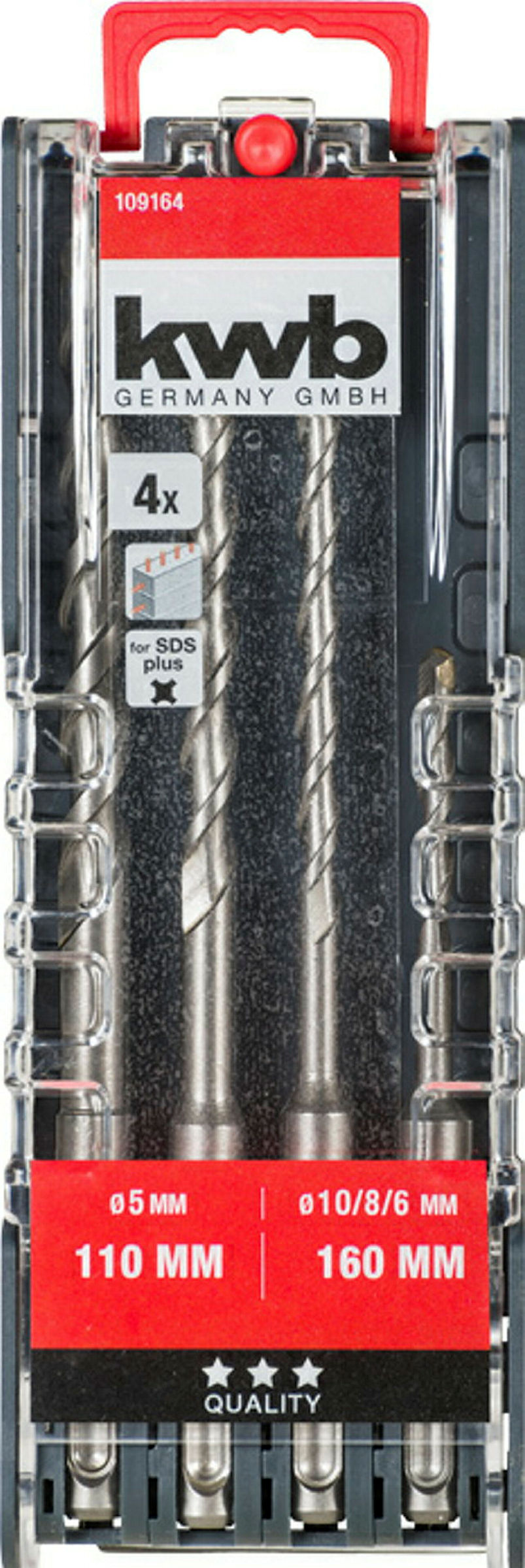 SDS plus Hammerbohrersatz, 4-tlg.
