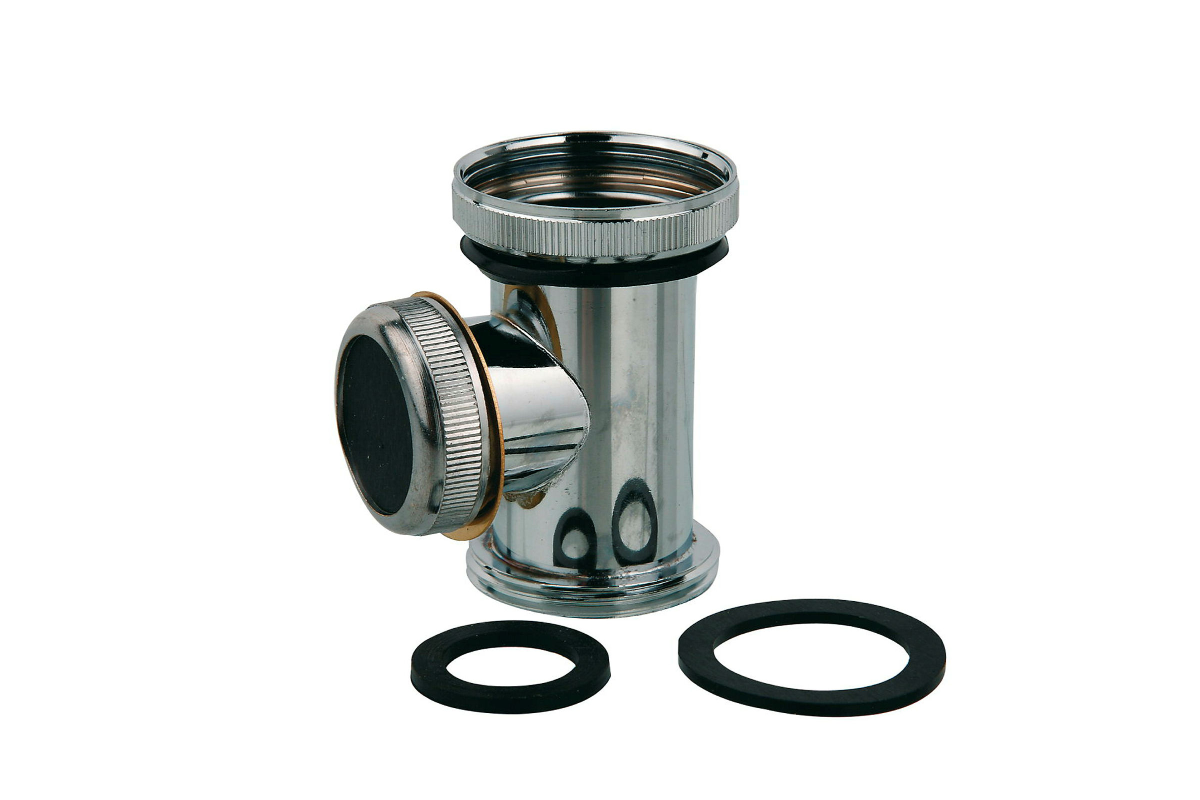 Ablauf-T-Stück, Chrom, 1 1/4'', für Siphon