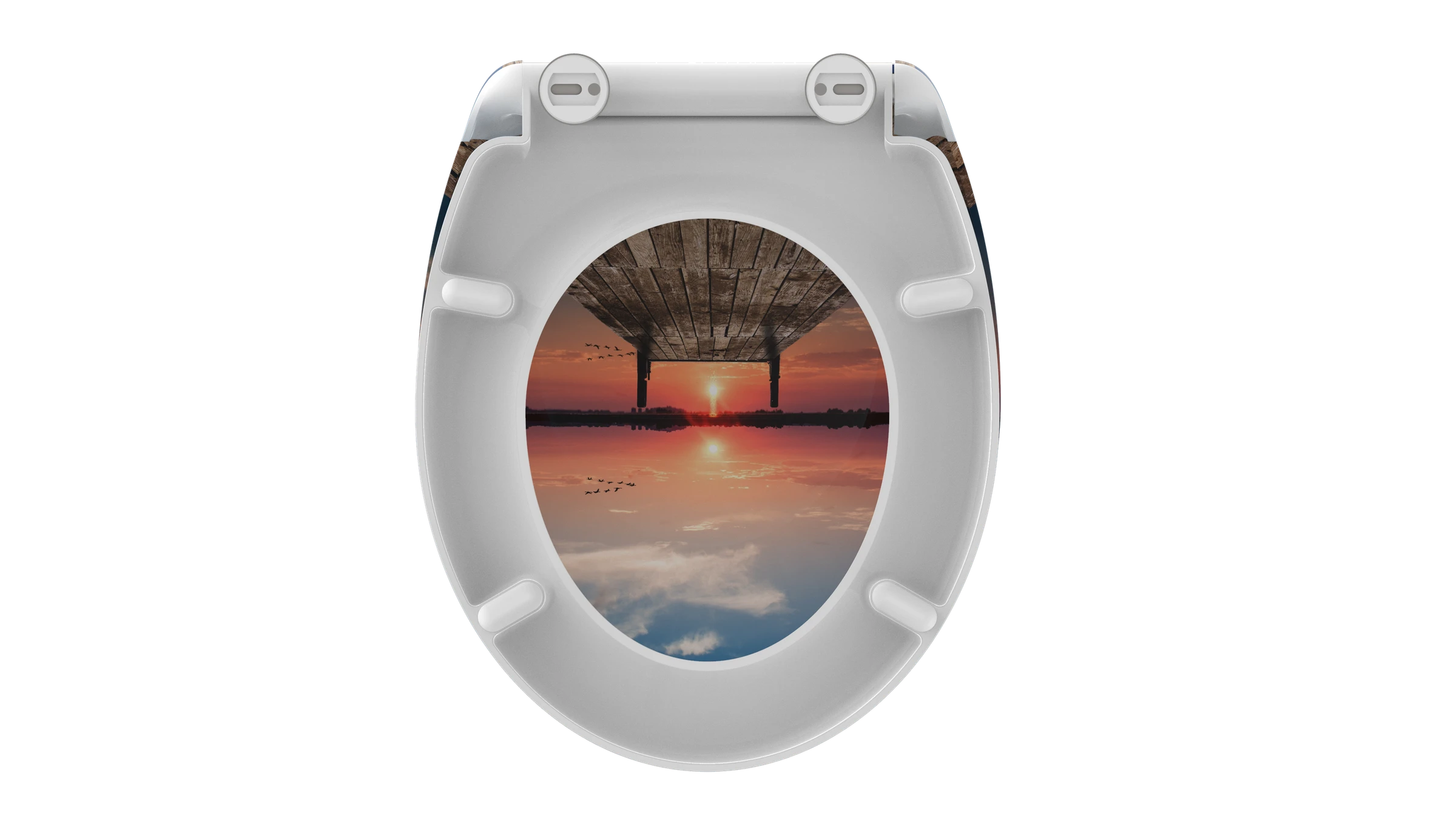 Duroplast WC-Sitz SUNSET SKY, mit Absenkautomatik und Schnellverschluss