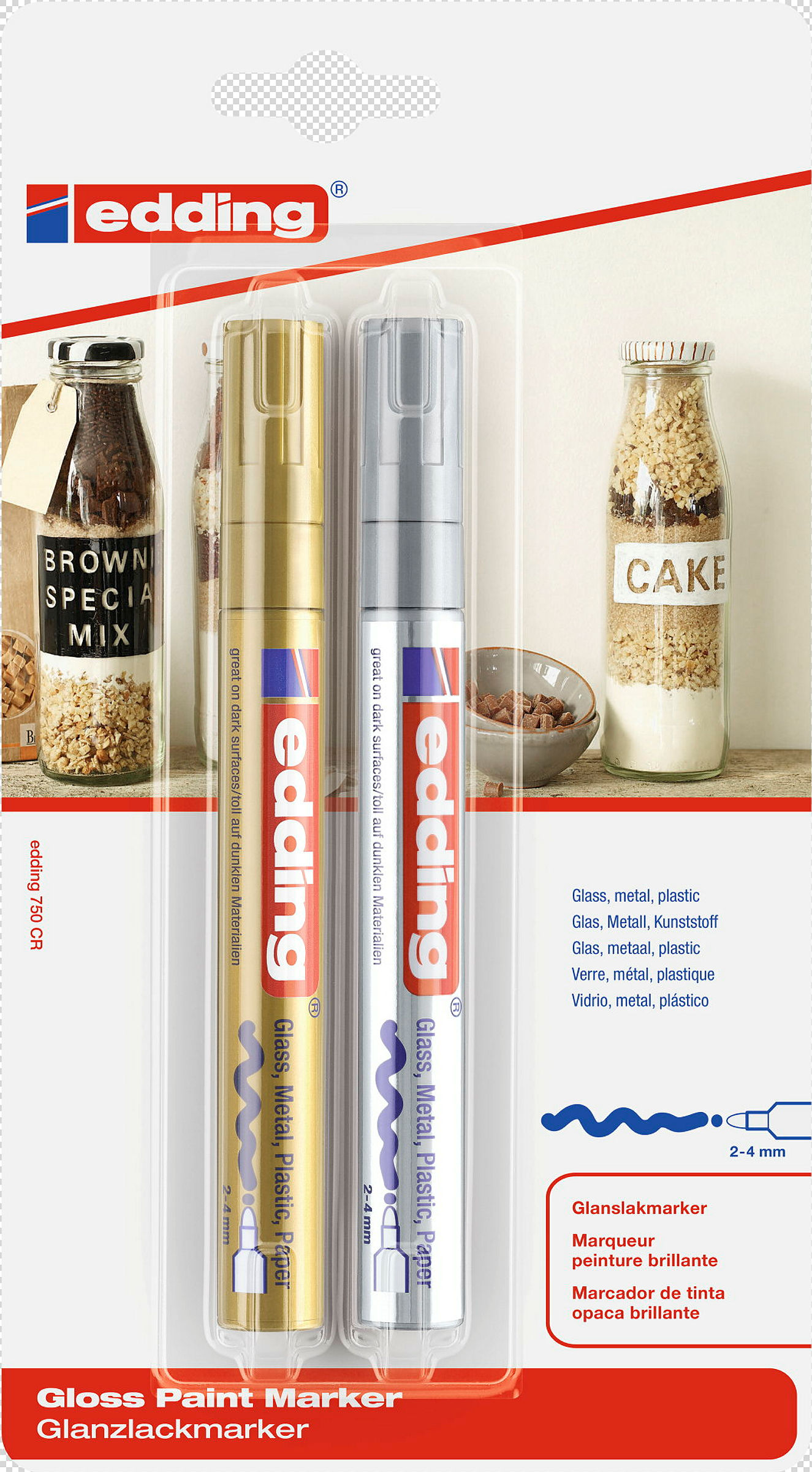 edding 750 Glanzlackmarker 2er-Blister sortiert
