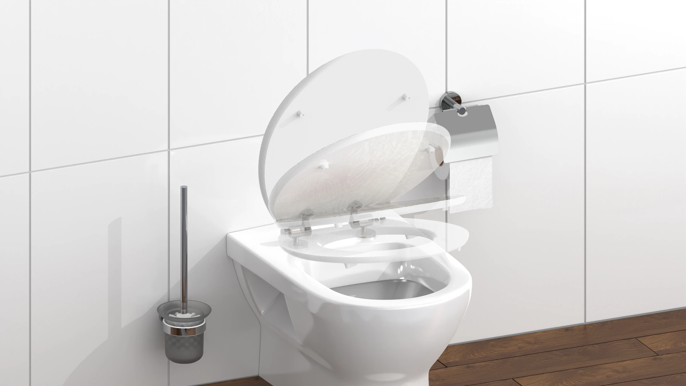 MDF HG WC-Sitz RED STARFISH, mit Absenkautomatik
