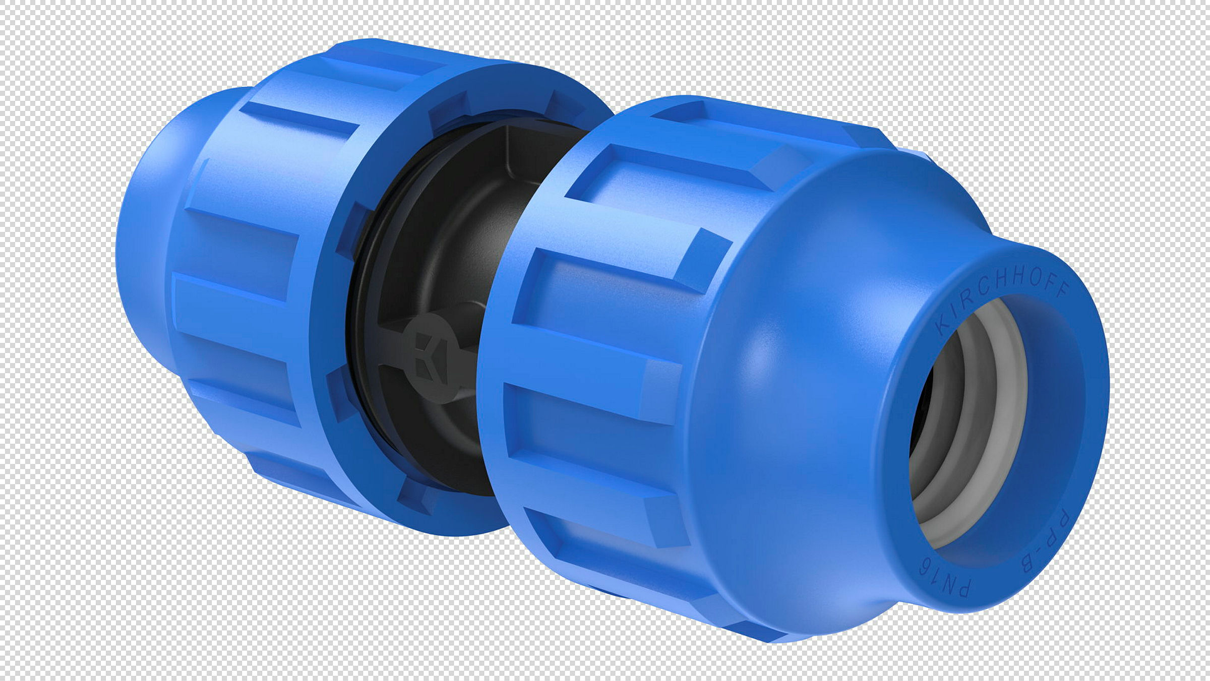 PP Verbindungsstück, 32 mm, Klemmfitting für HDPE, DVGW zertifiziert