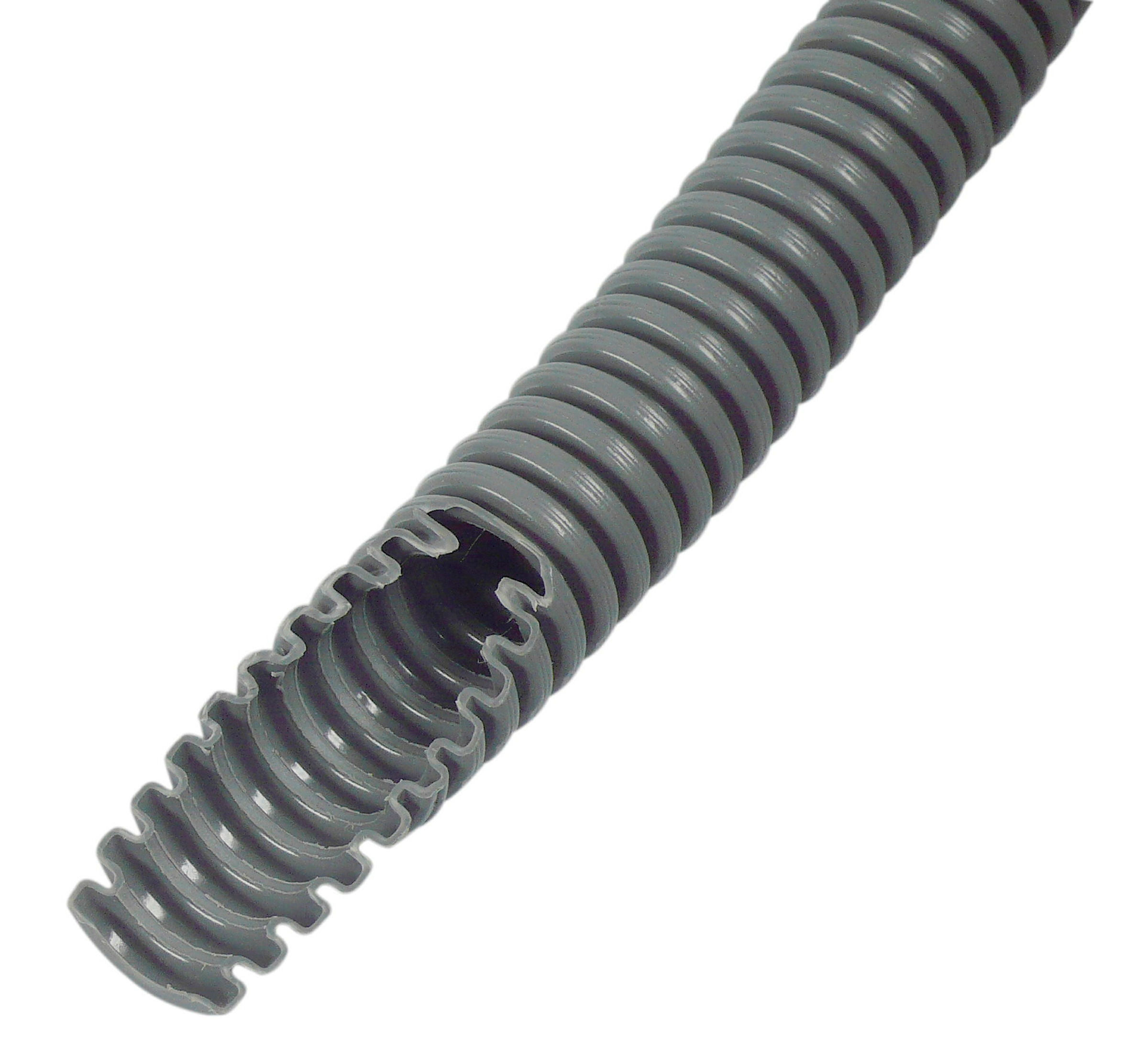Iso-Panzerrohr, flexibel, EN 20, dunkelgrau, 25 m