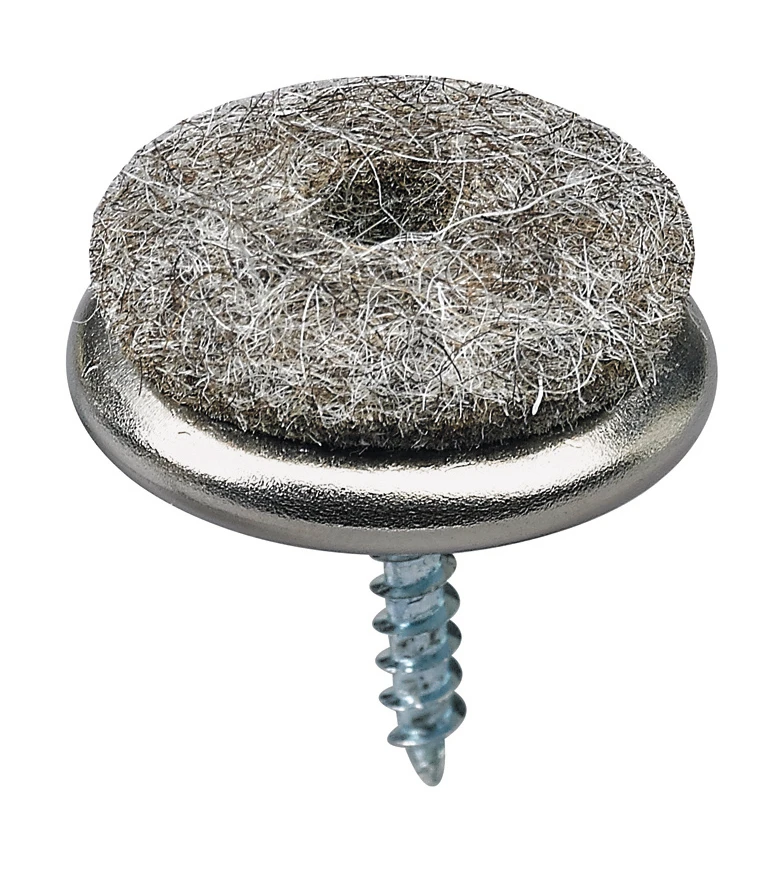 Parkettgleiter zum Anschrauben D24mm, 4 Stück