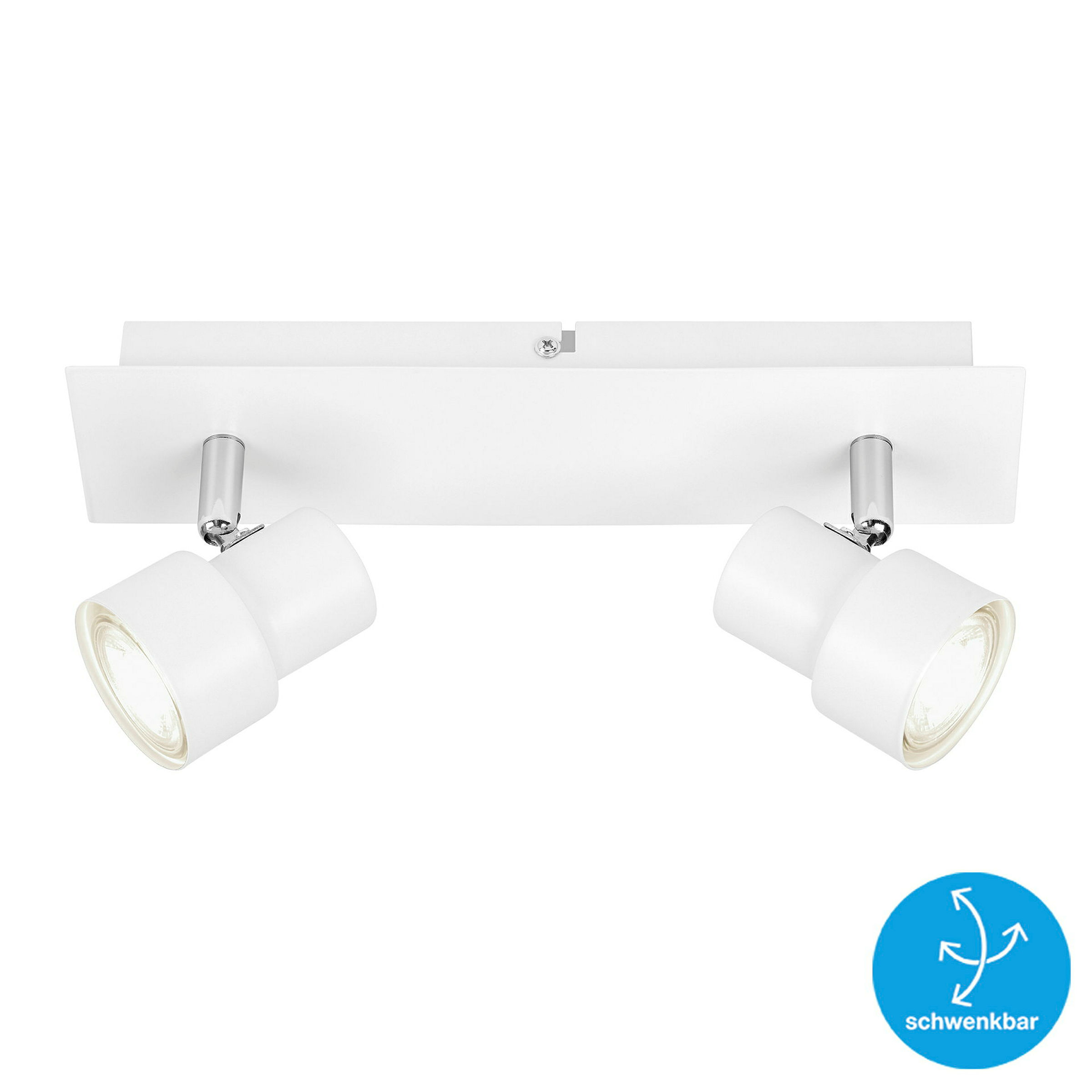 LED Deckenleuchte, weiß, 2xLED/GU10/4,9W