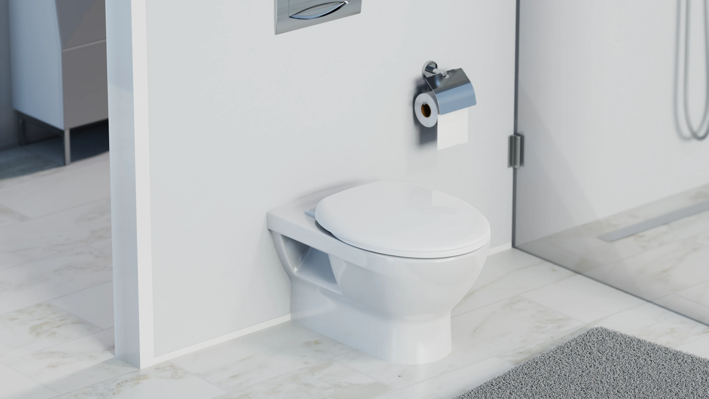 Duroplast WC-Sitz, mit Absenkautomatik