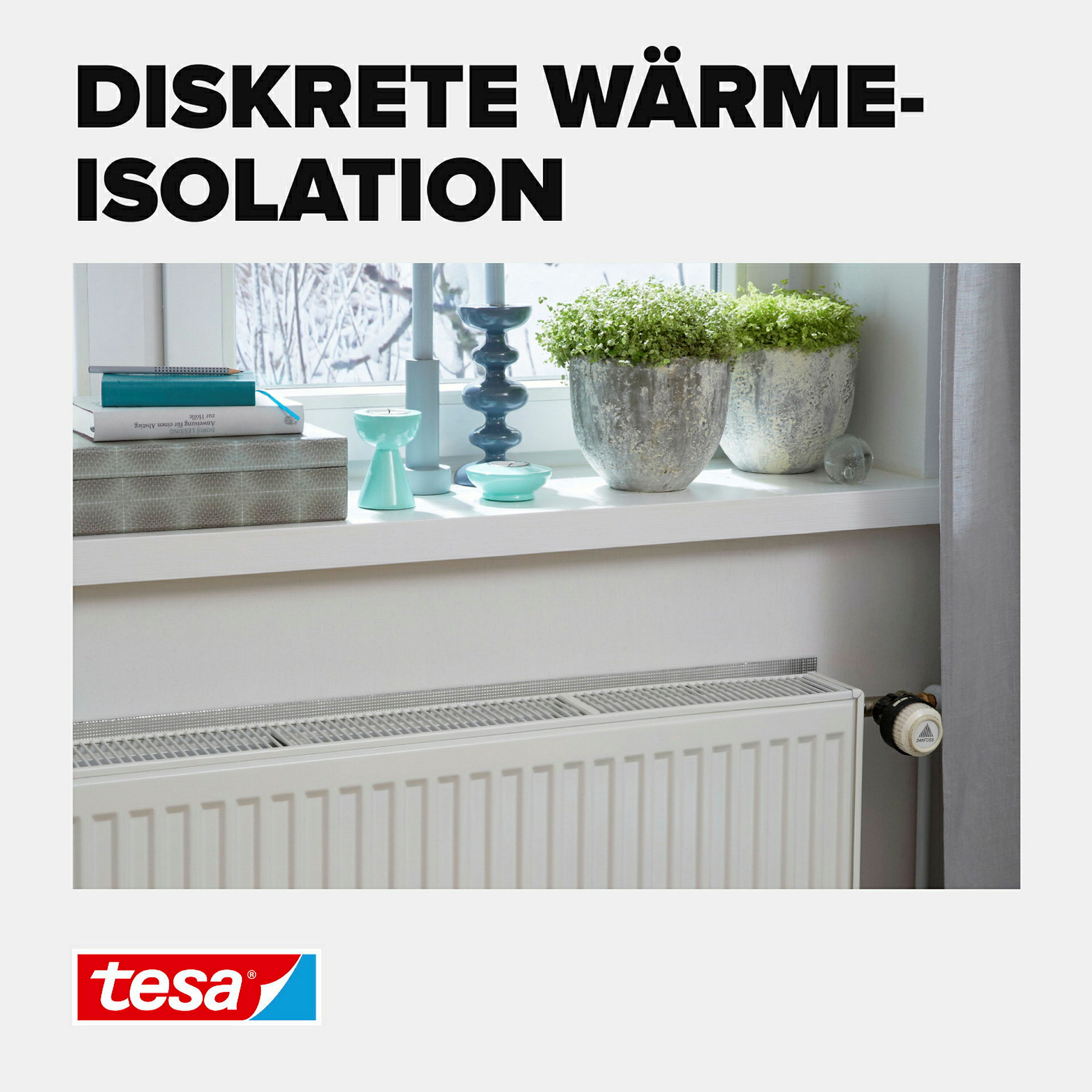 tesamoll® Reflektorfolie für Heizkörper, silber, 1,0m x 0,7m