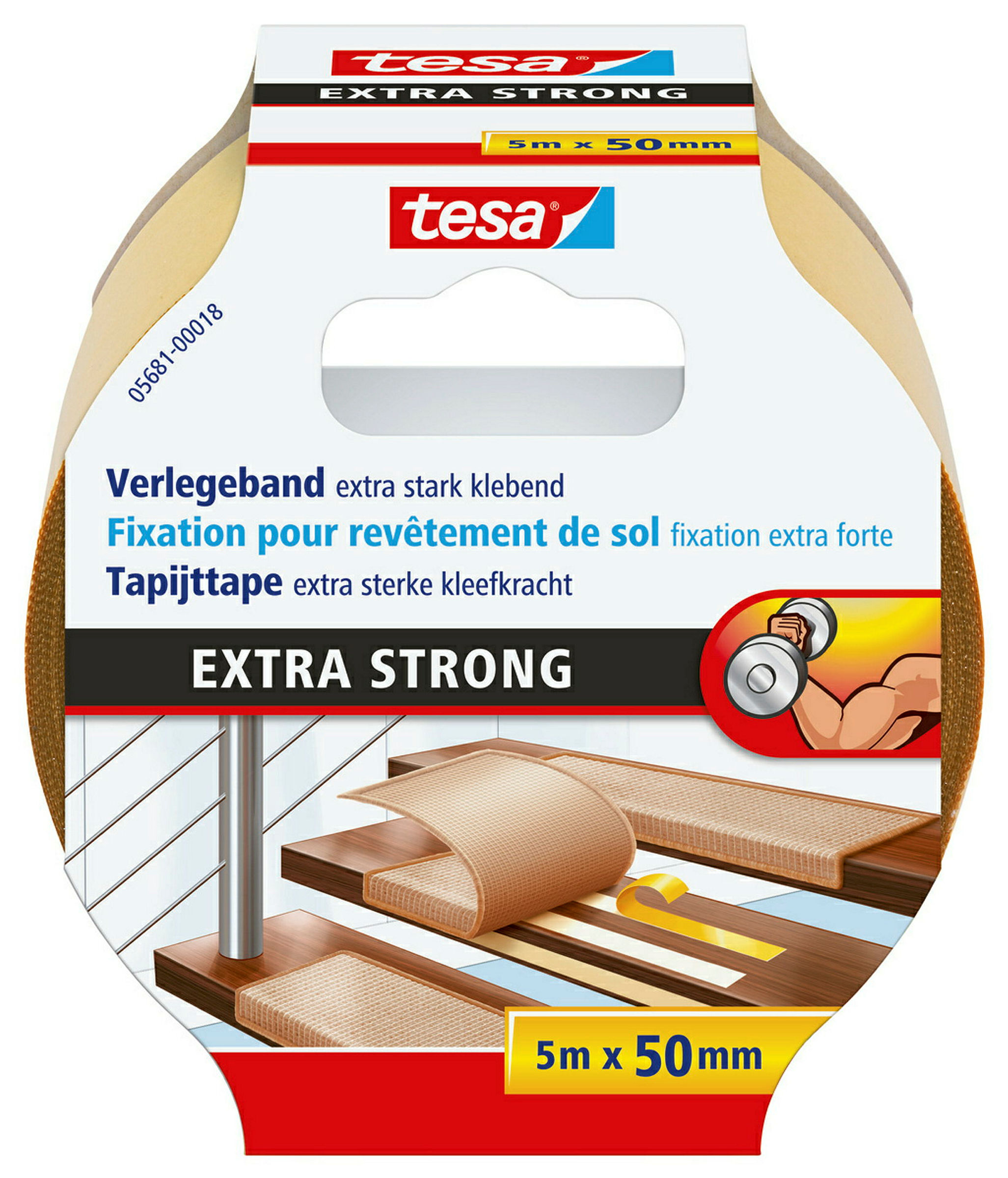 tesa Verlegeband extra stark 5 m - 50 mm