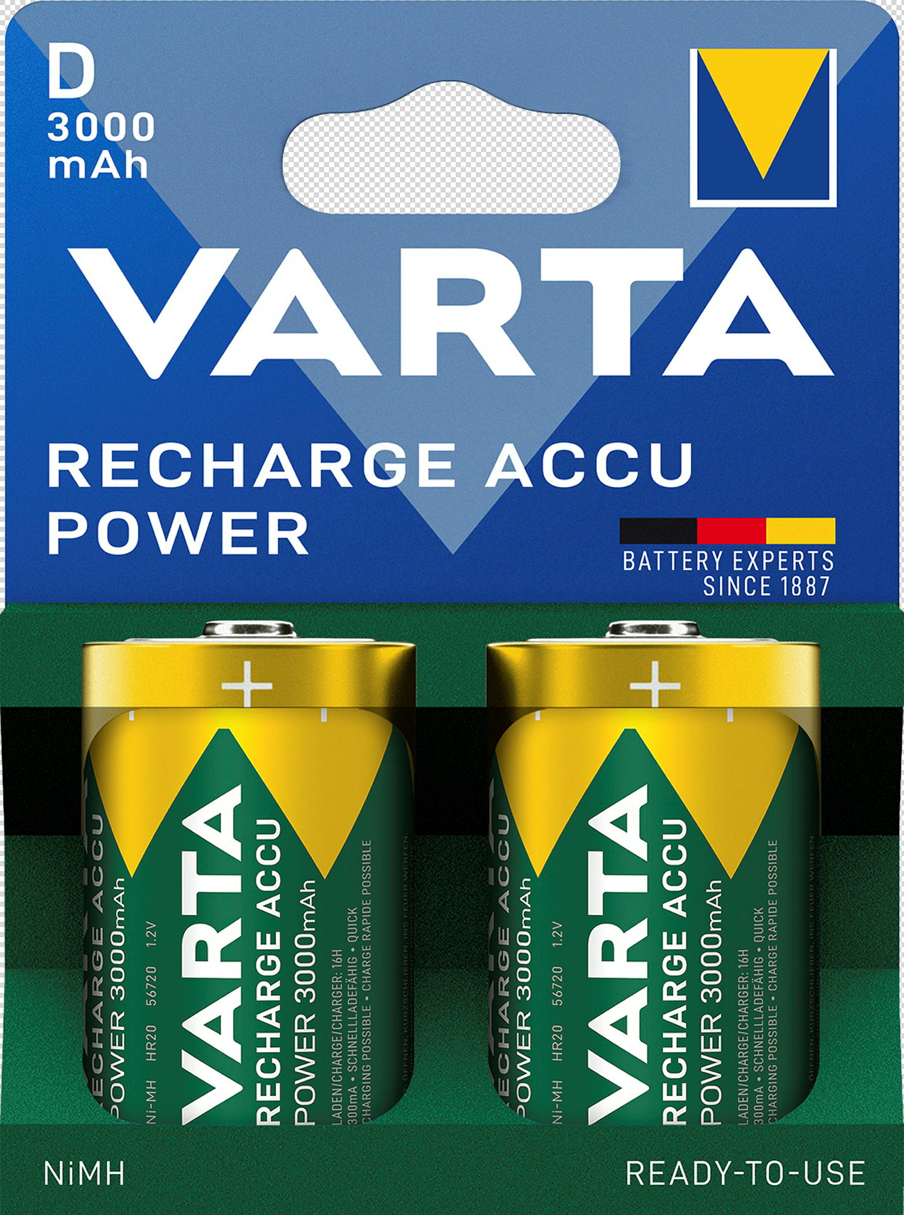 VARTA Recharge Accu Power D 3000 mAh Blister 2