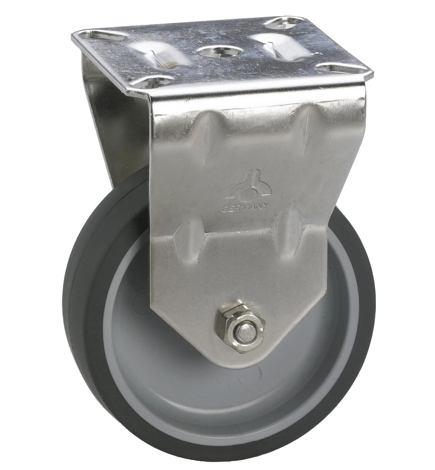Apparate-Bockrolle, TPE-Lauffläche, 50x18 mm, Tragkr. 40 kg