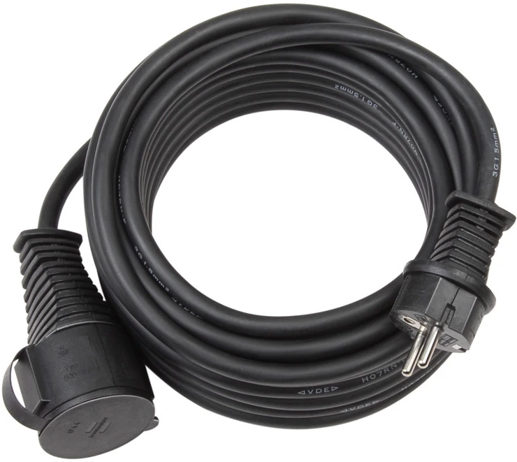 Verlängerungskabel 10m H07RN-F3G15 schwarz IP44