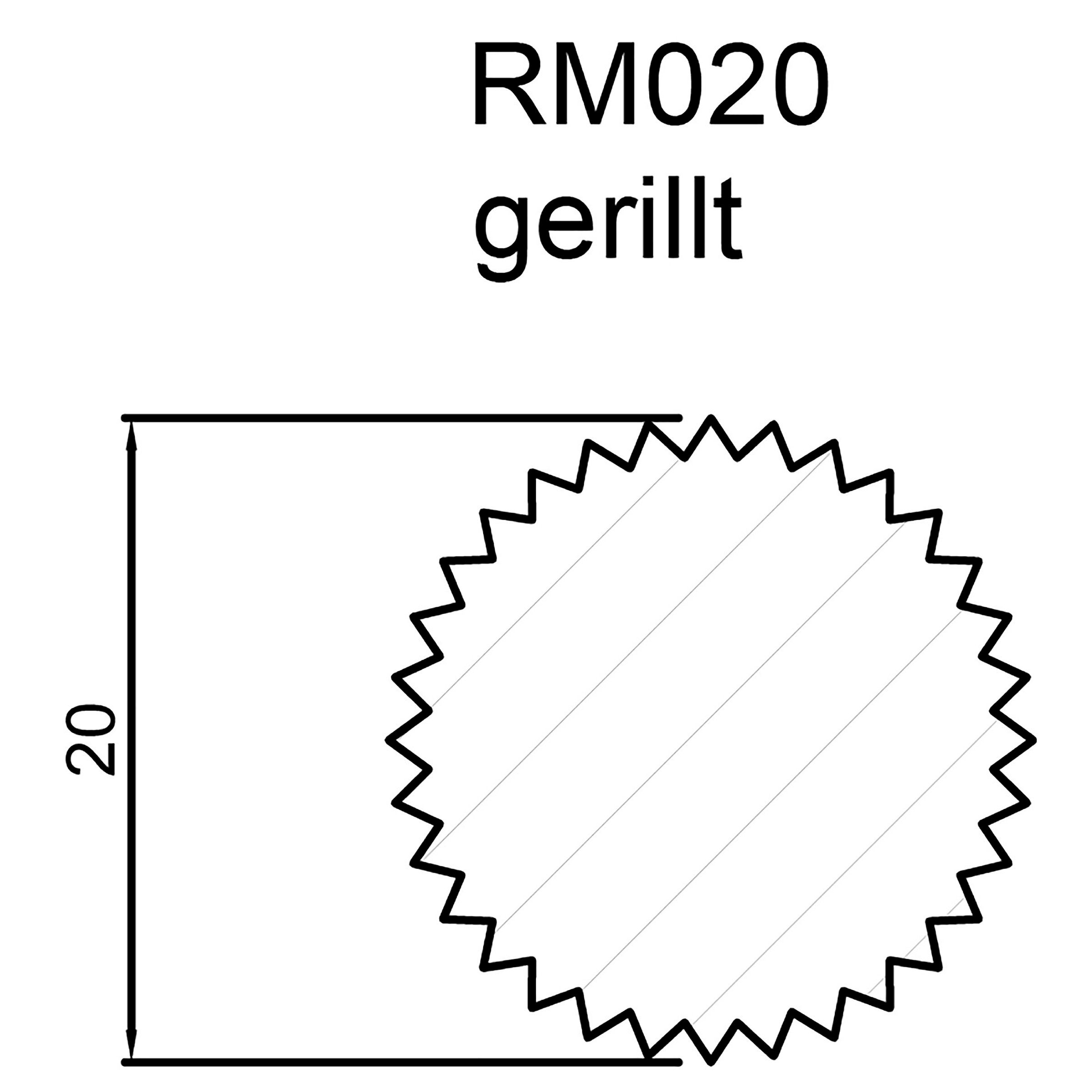 Rundstab gerillt (Dübel) Buche 20mm, 100cm