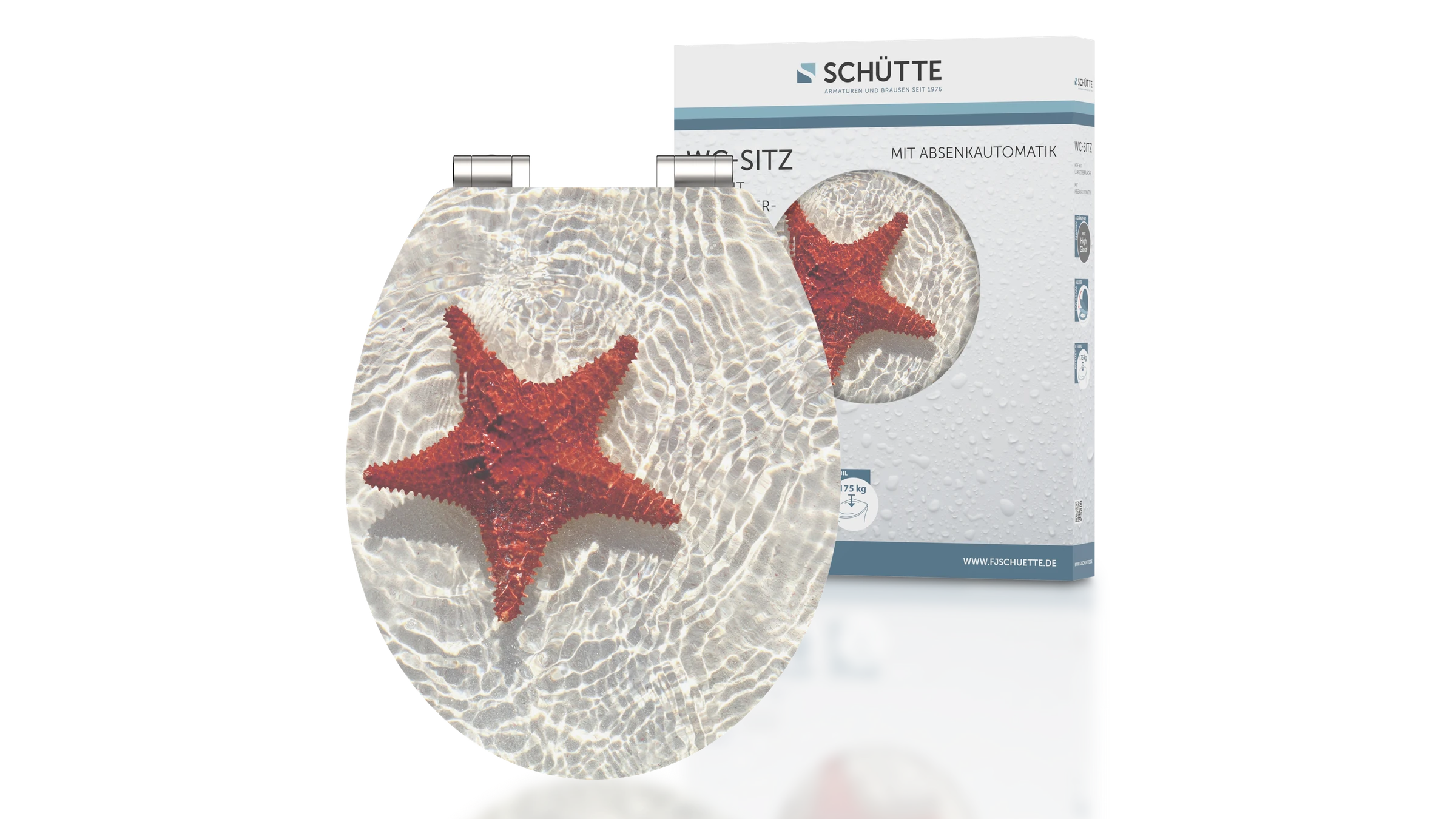 MDF HG WC-Sitz RED STARFISH, mit Absenkautomatik
